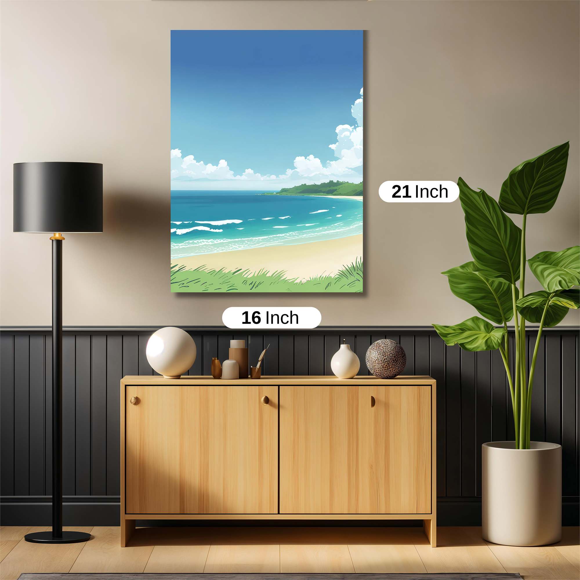 Beach Serenity Safe Wall Magnetic / M
