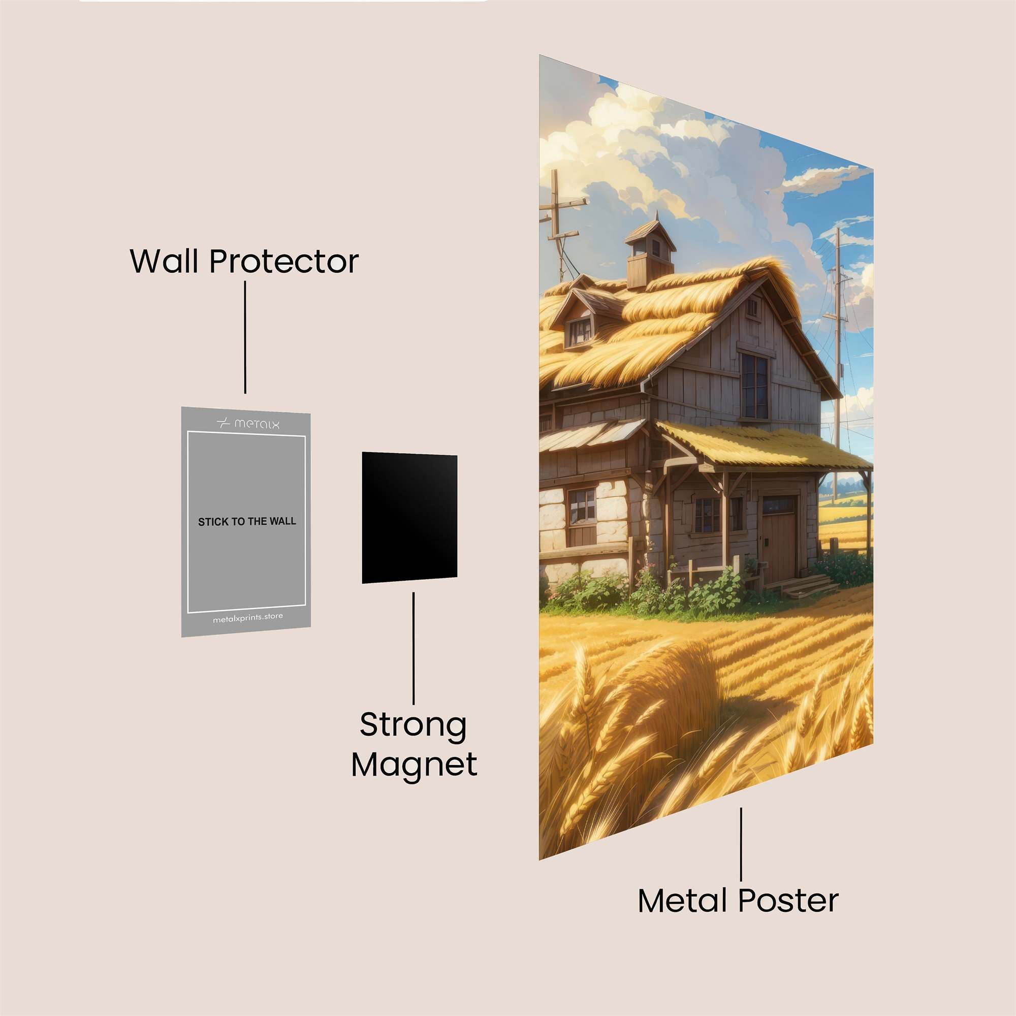 Cottage Serenity Safe Wall Magnetic / M