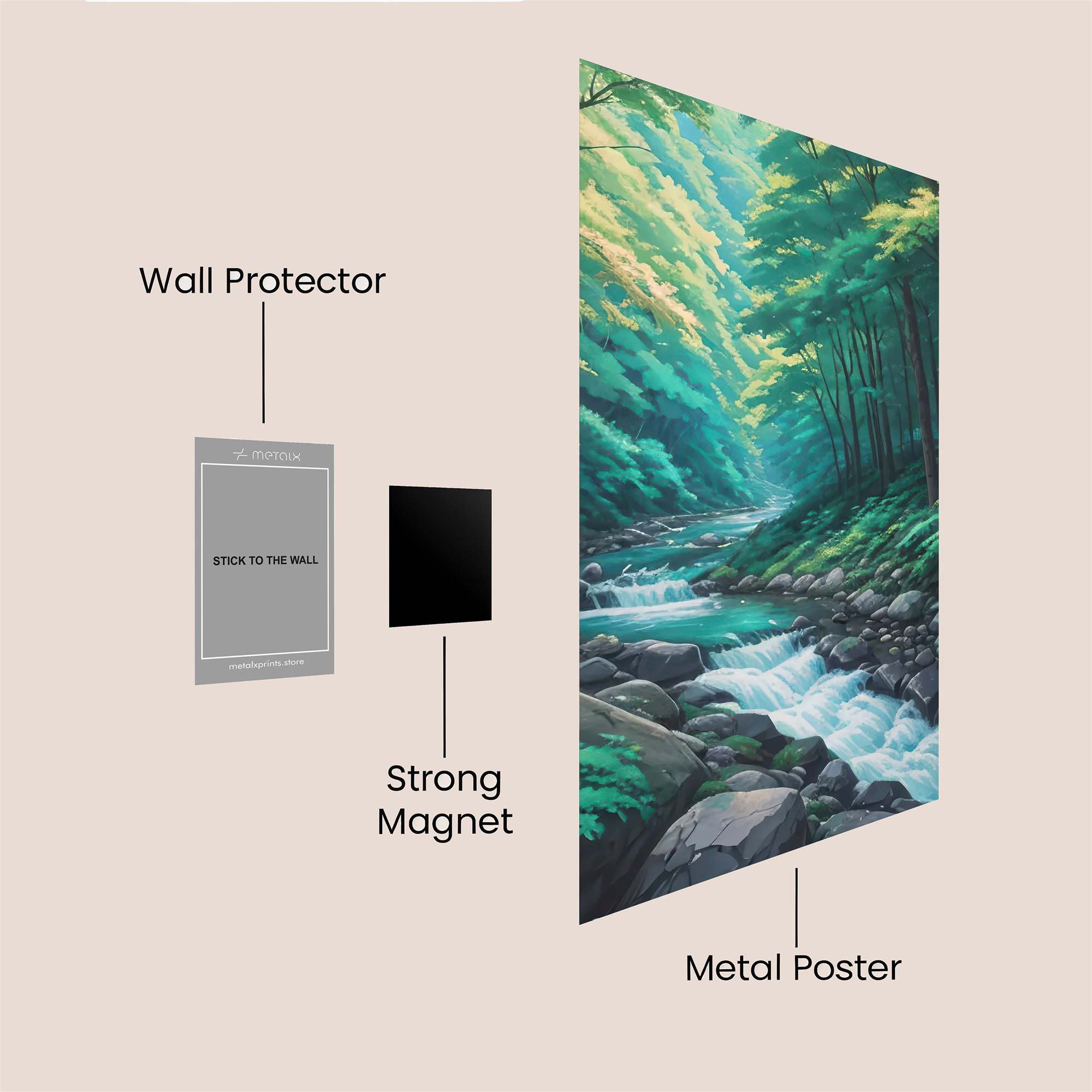 Forest Serenity Safe Wall Magnetic / M