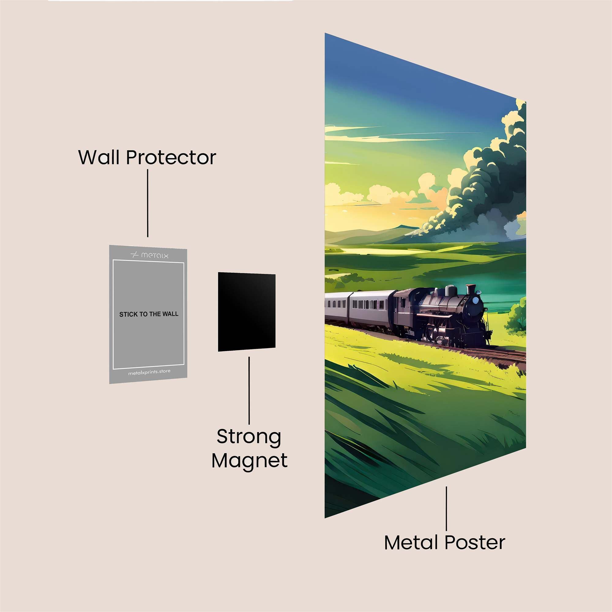 Train Twilight Safe Wall Magnetic / M