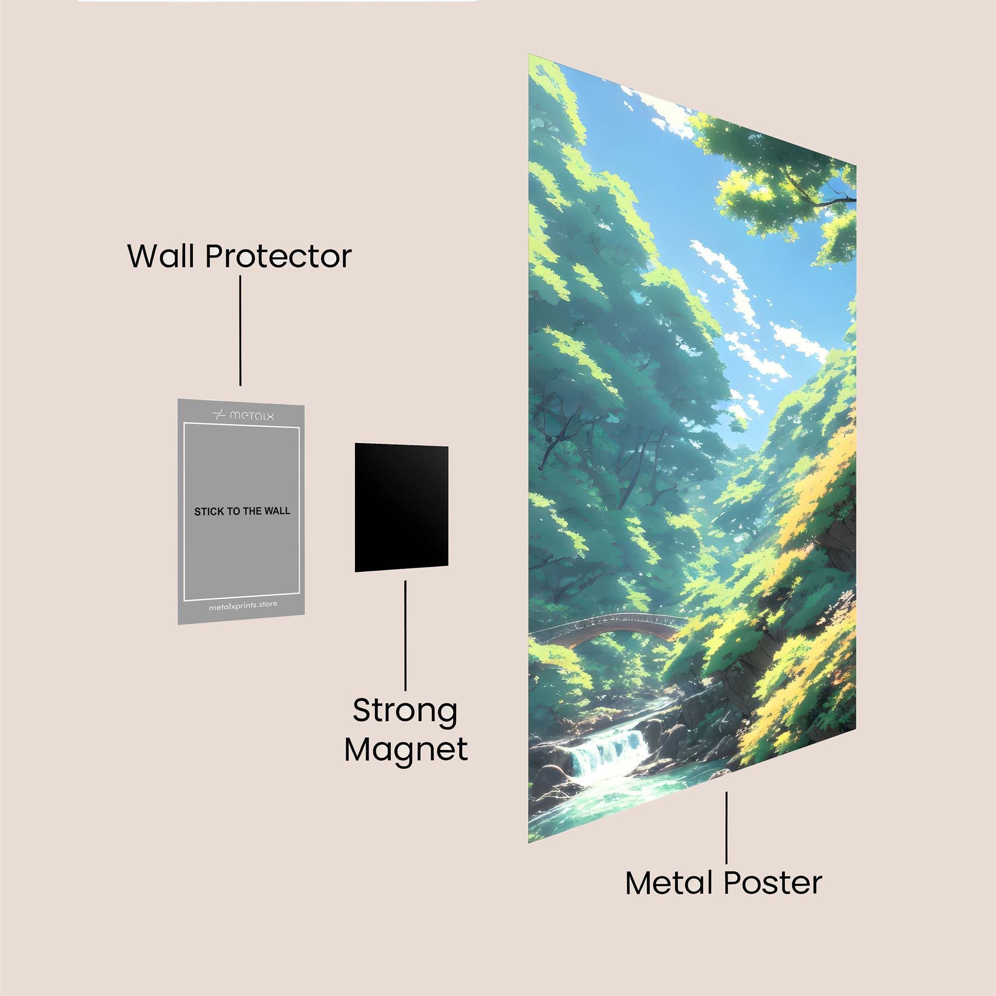 Forest Serenity Safe Wall Magnetic / M