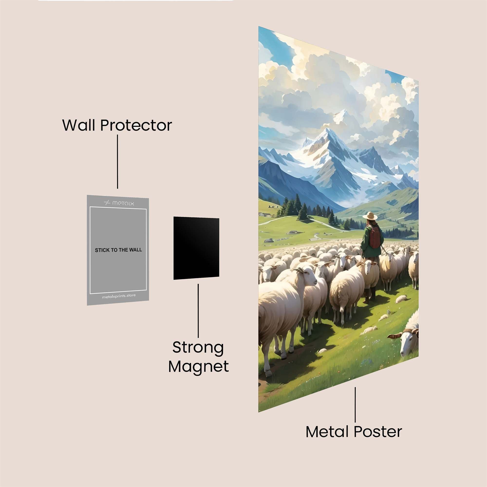 Shepherd Serenity Safe Wall Magnetic / M