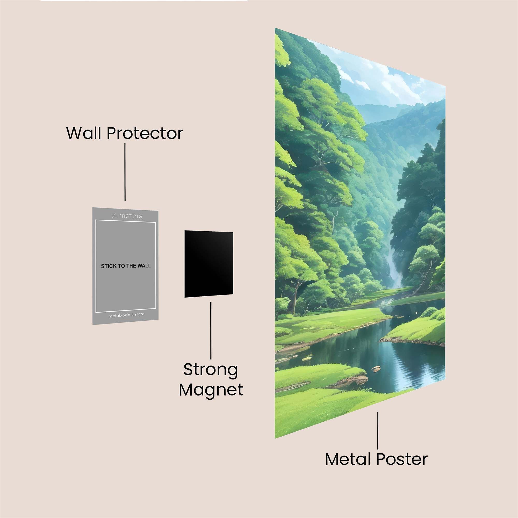 Forest Serenity Safe Wall Magnetic / M
