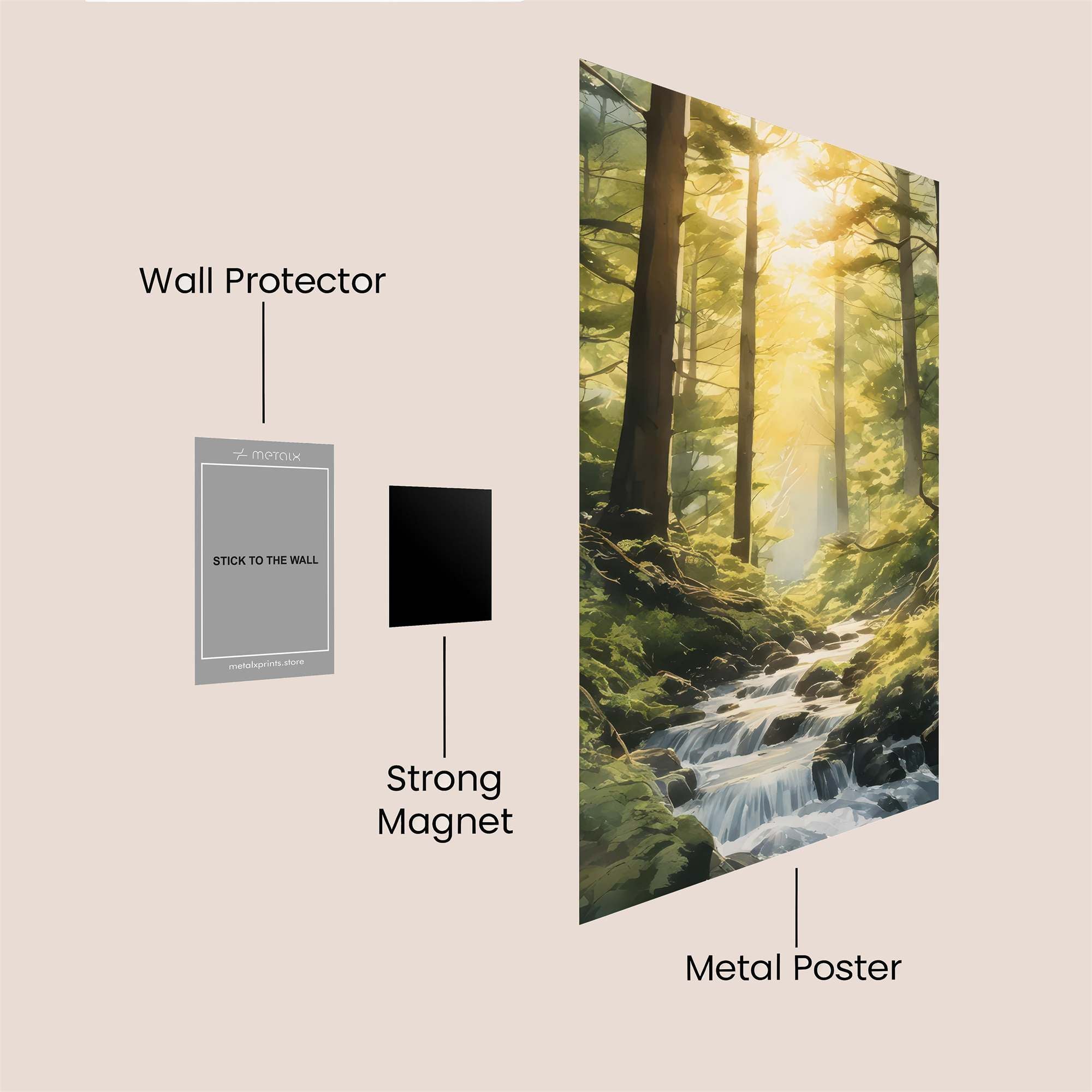 Forest Serenity Safe Wall Magnetic / M