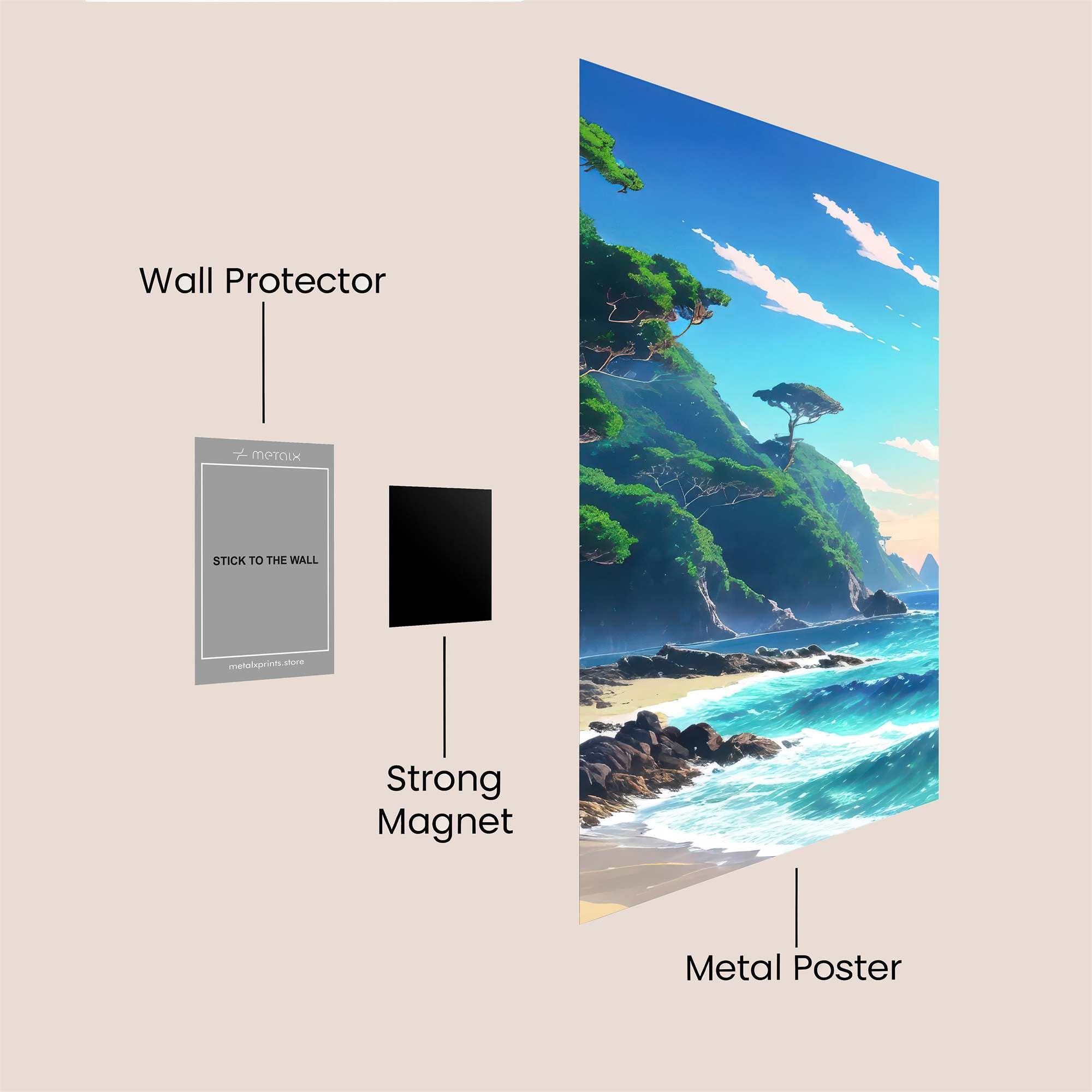 Island Serenity Safe Wall Magnetic / M