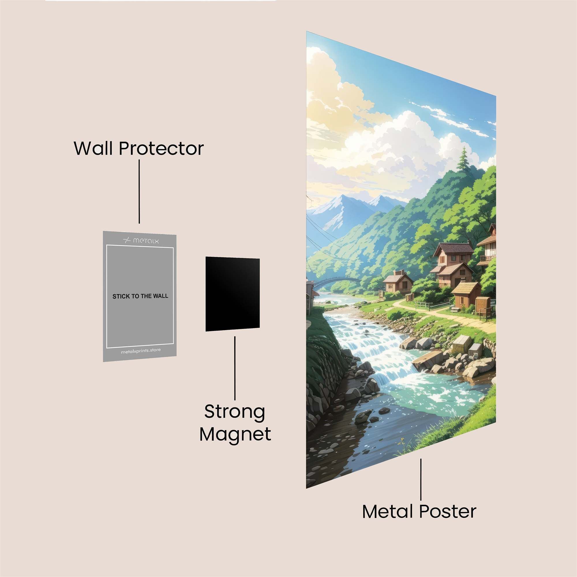 Mountain Serenity Safe Wall Magnetic / M