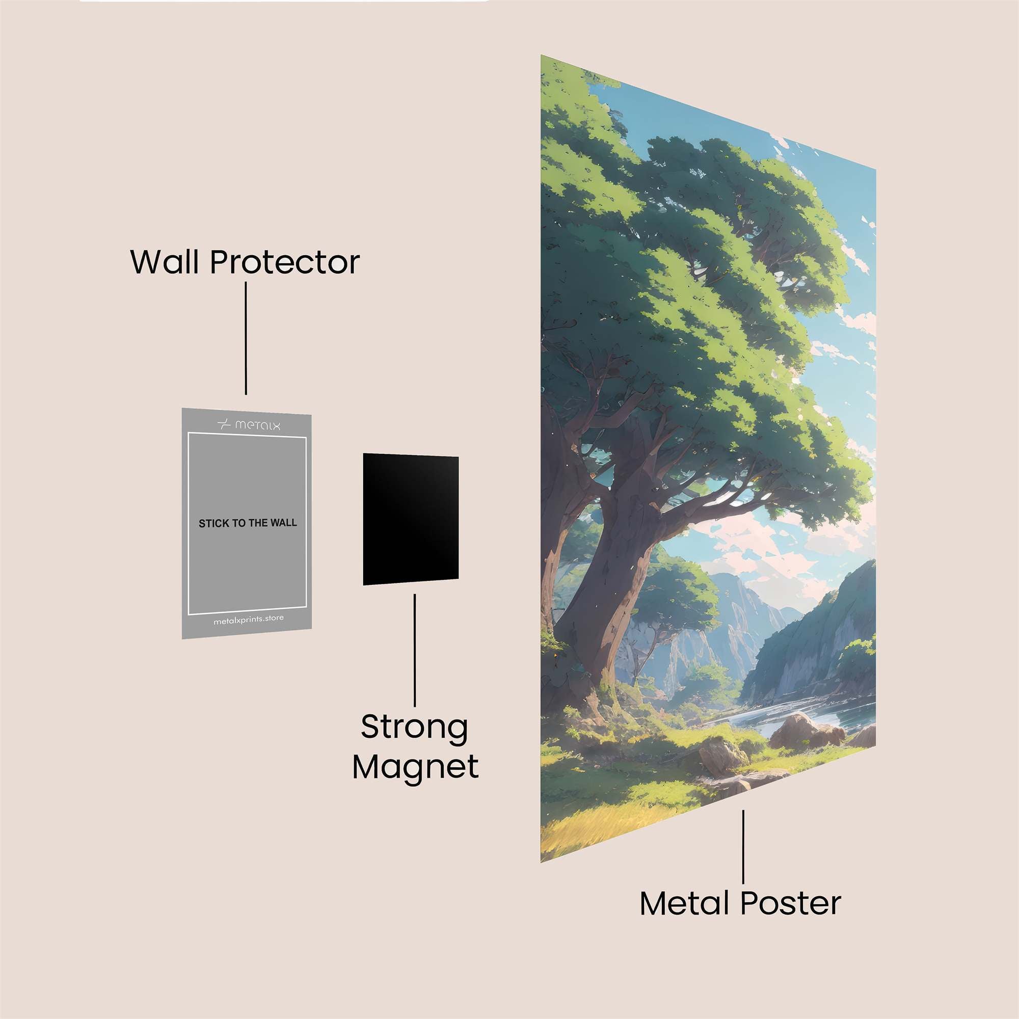 Sunlit Serenity Safe Wall Magnetic / M