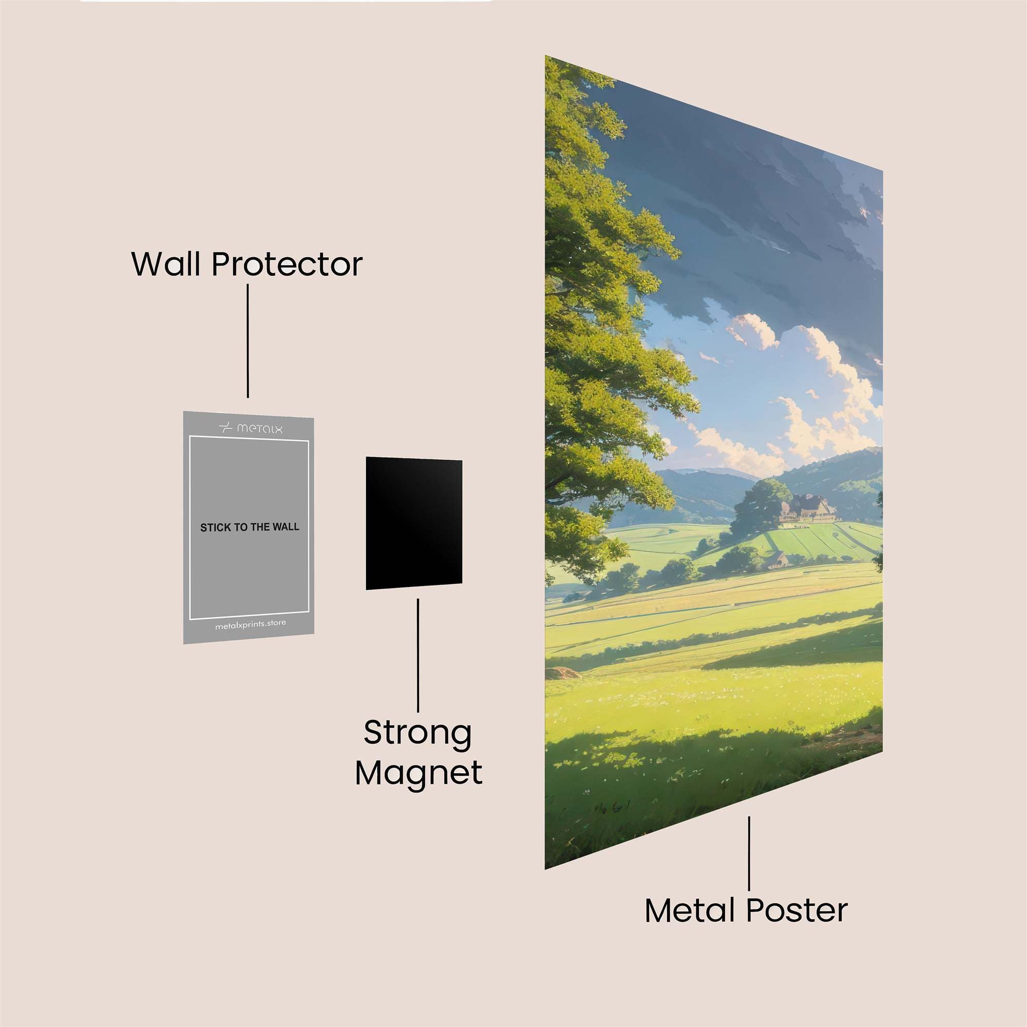 Pastoral Serenity Safe Wall Magnetic / M