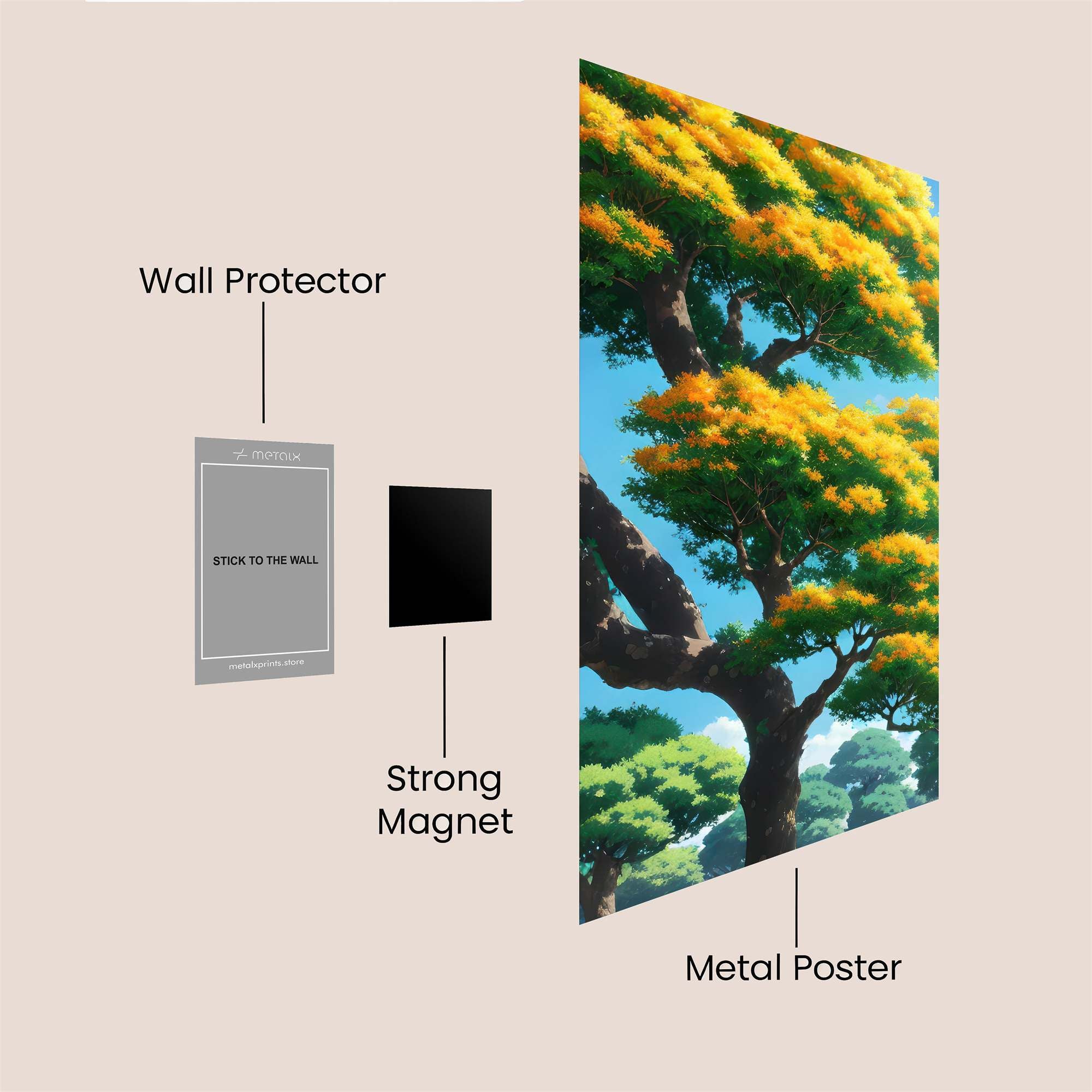 Golden Serenity Safe Wall Magnetic / M