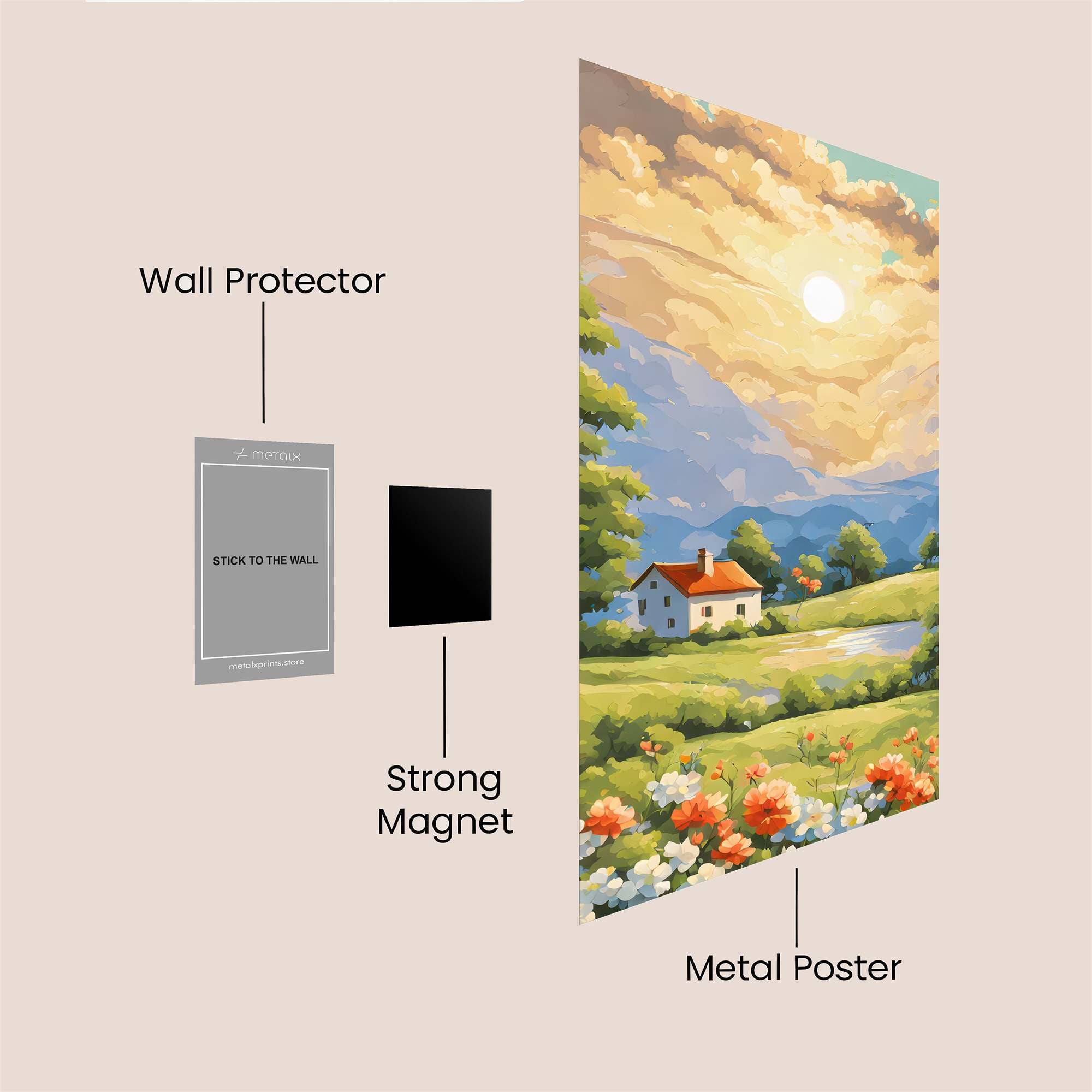 Sunset Serenity Safe Wall Magnetic / M