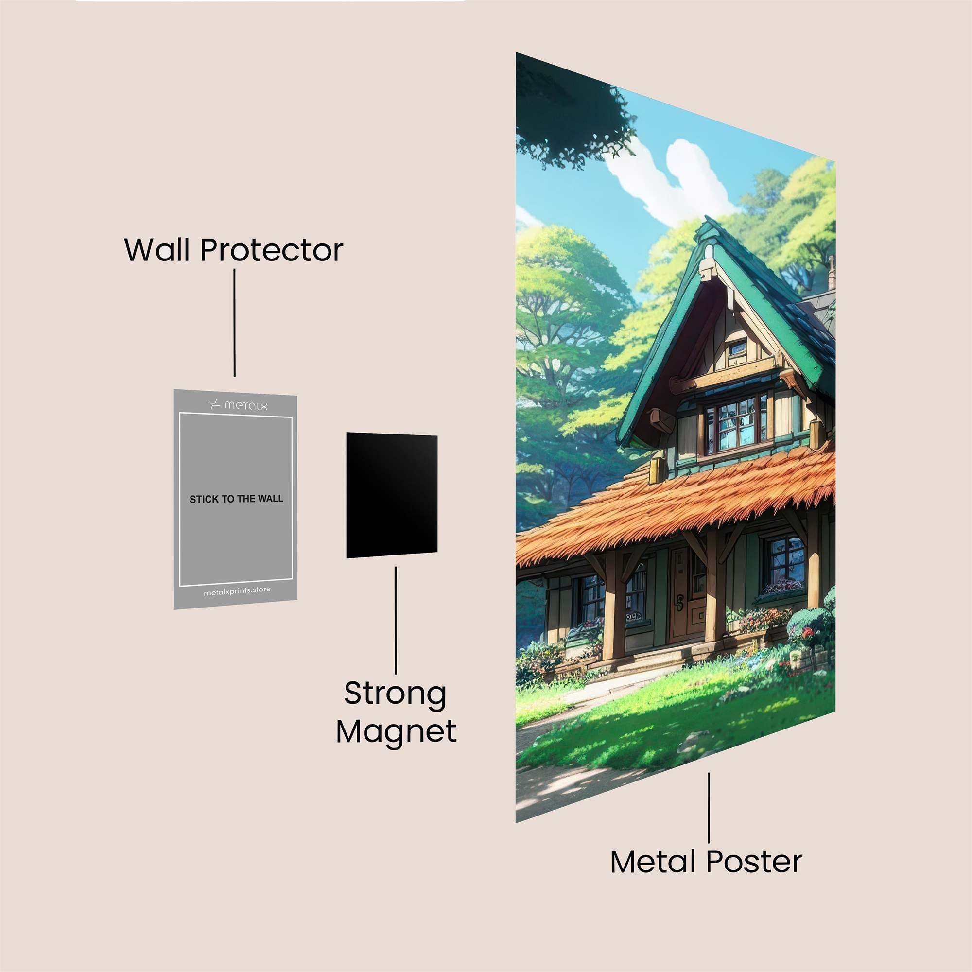 Cottage Tranquility Safe Wall Magnetic / M