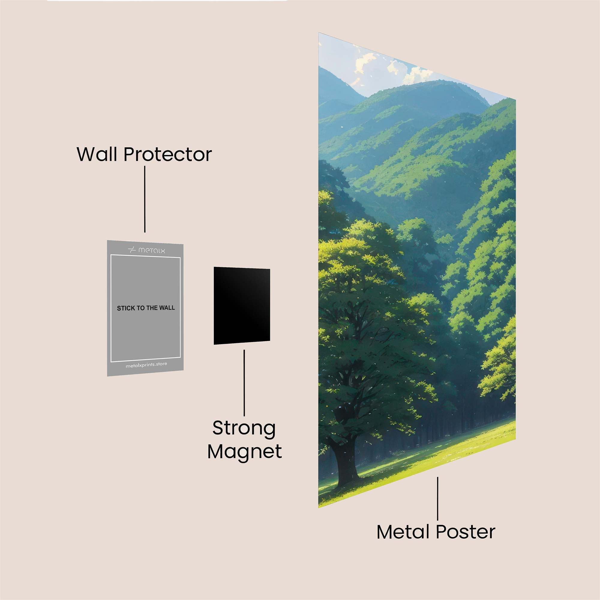 Forest Serenity Safe Wall Magnetic / M