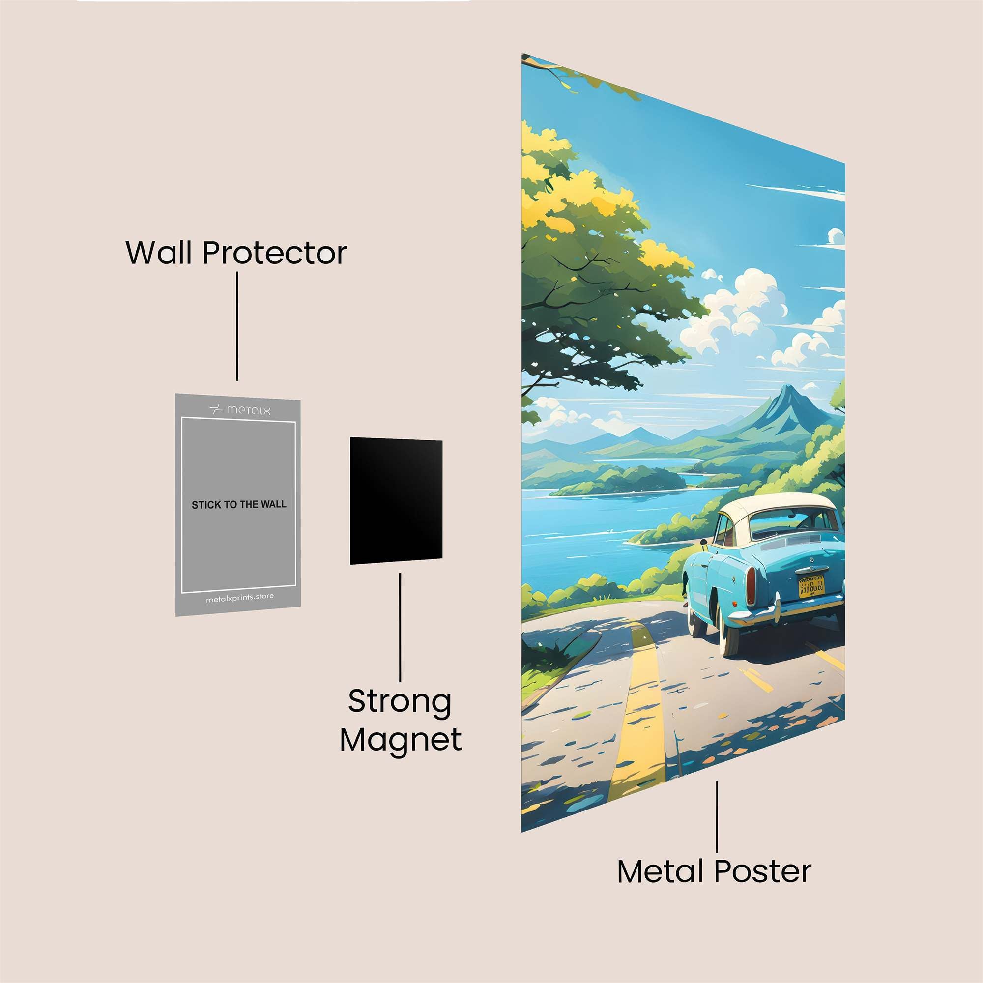 Road Bliss Safe Wall Magnetic / M