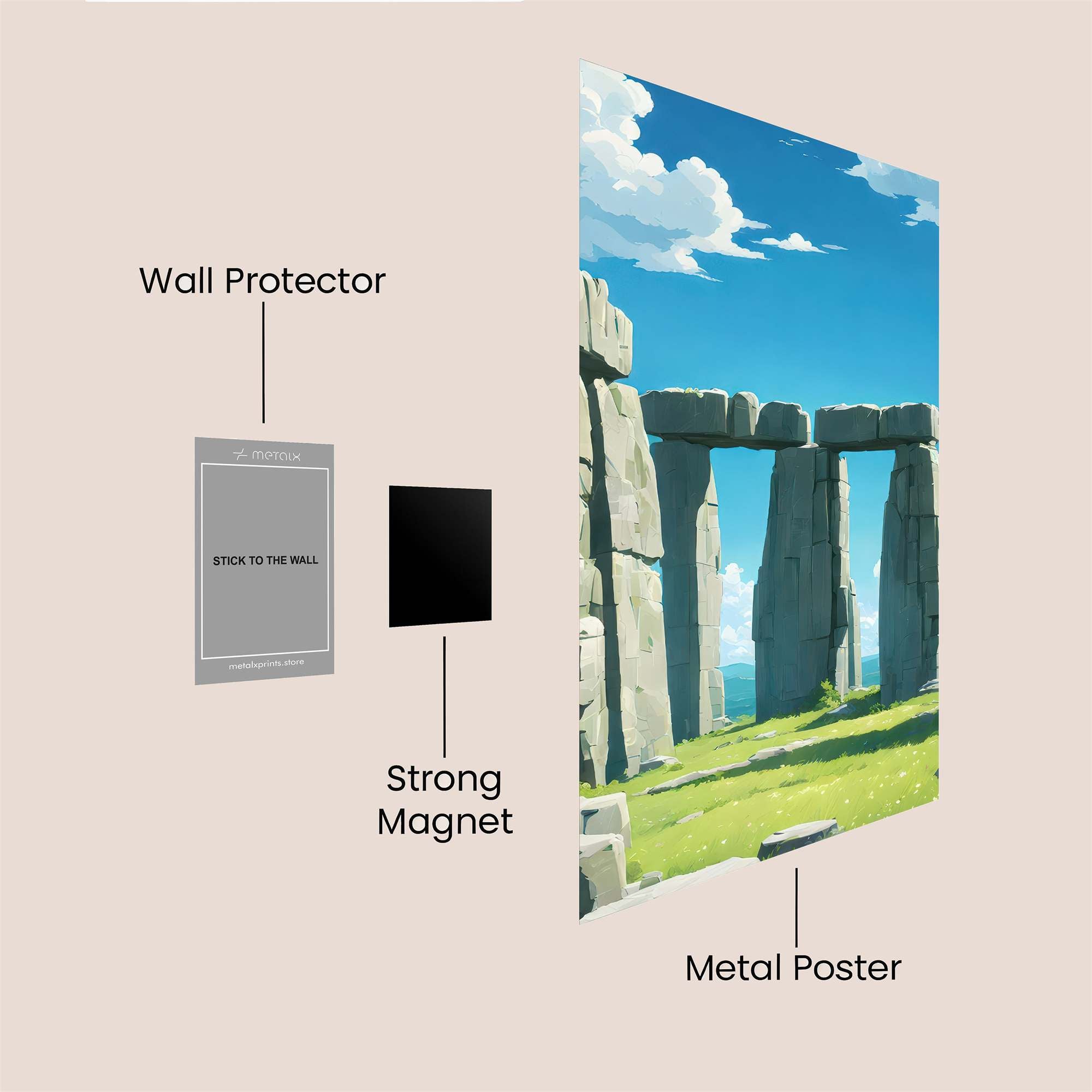 Stonehenge Serenity Safe Wall Magnetic / M