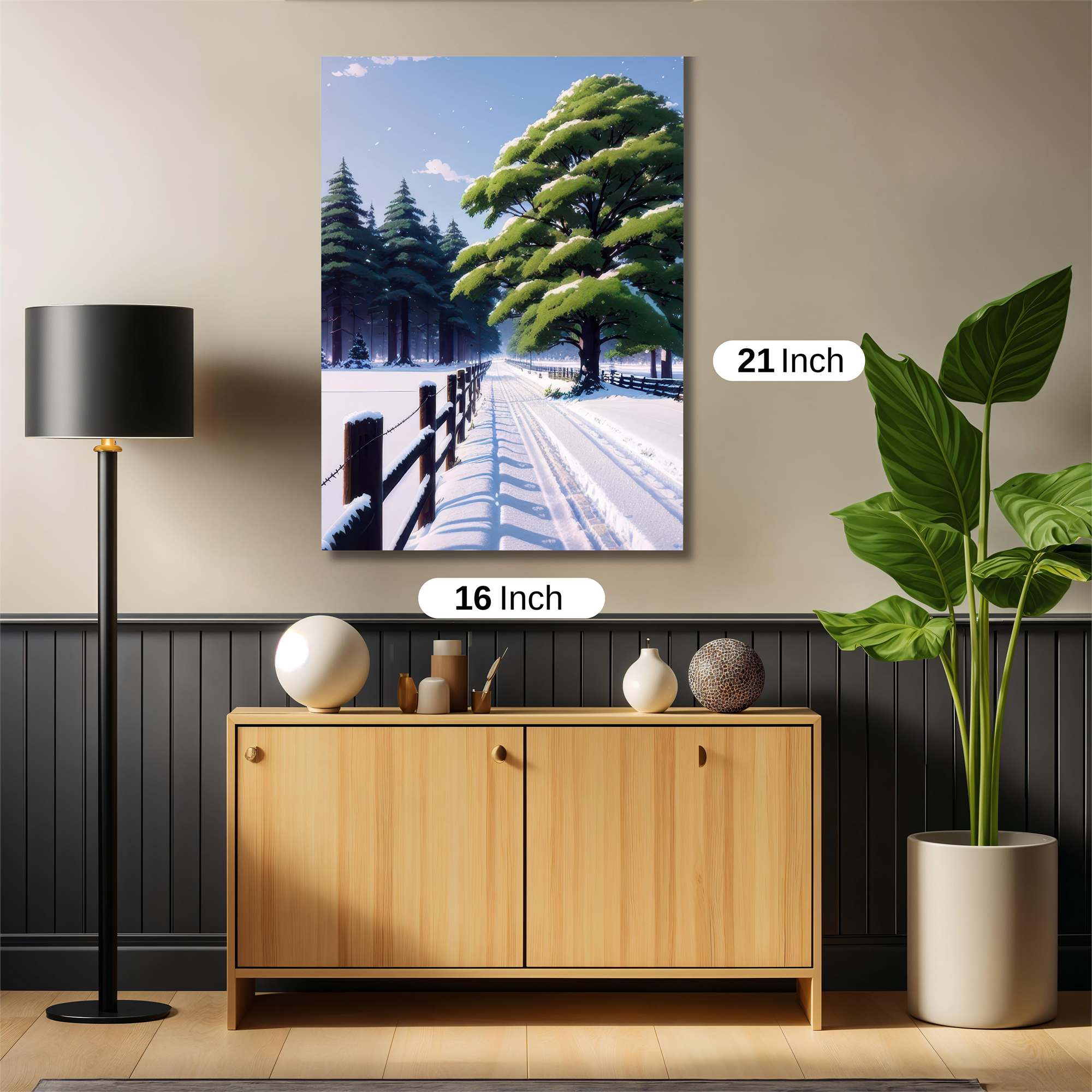 Snowy Serenity Safe Wall Magnetic / M