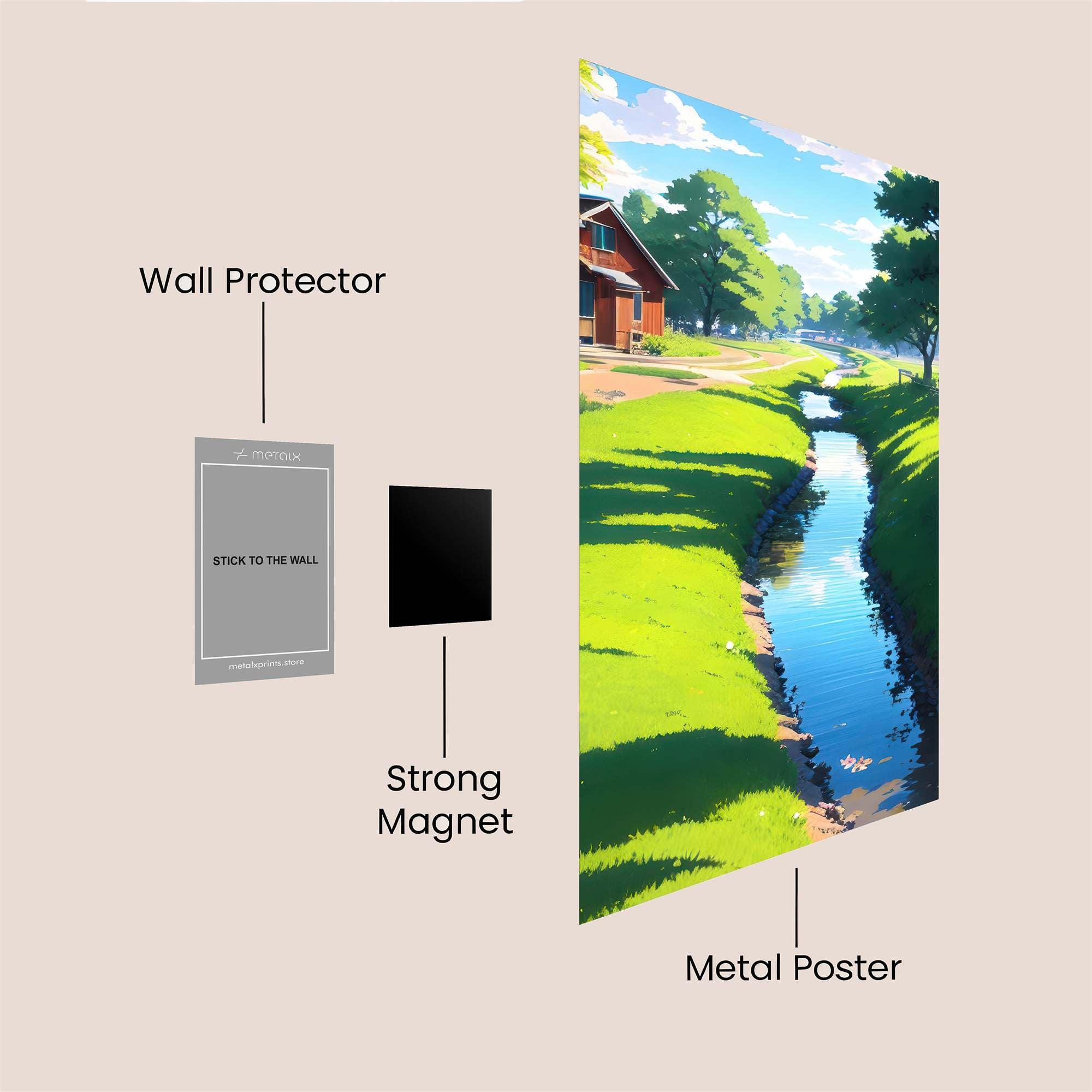 Cottage Serenity Safe Wall Magnetic / M