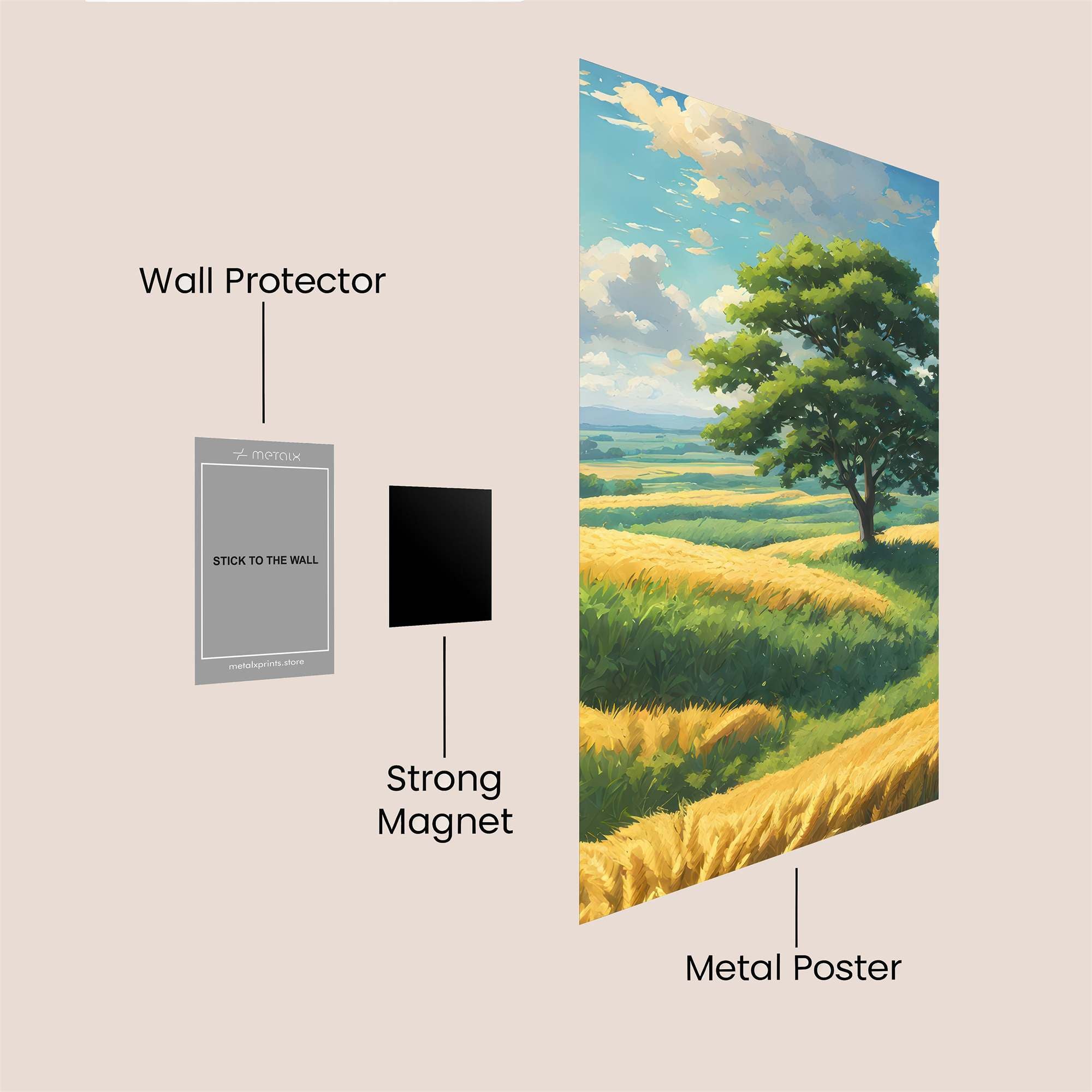 Golden Serenity Safe Wall Magnetic / M