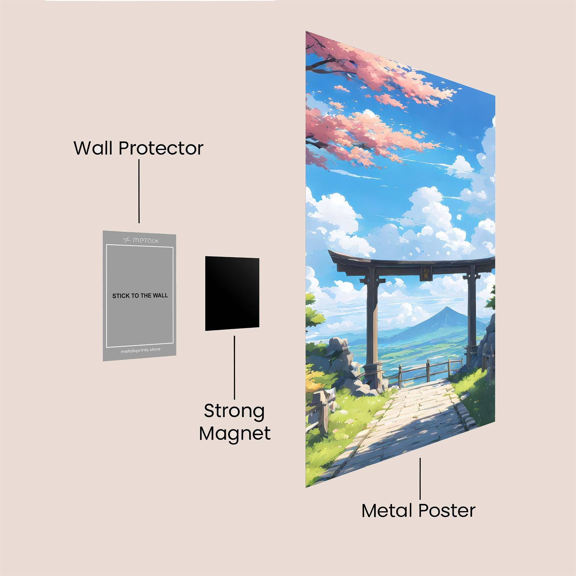 Sakura Serenity Safe Wall Magnetic / M