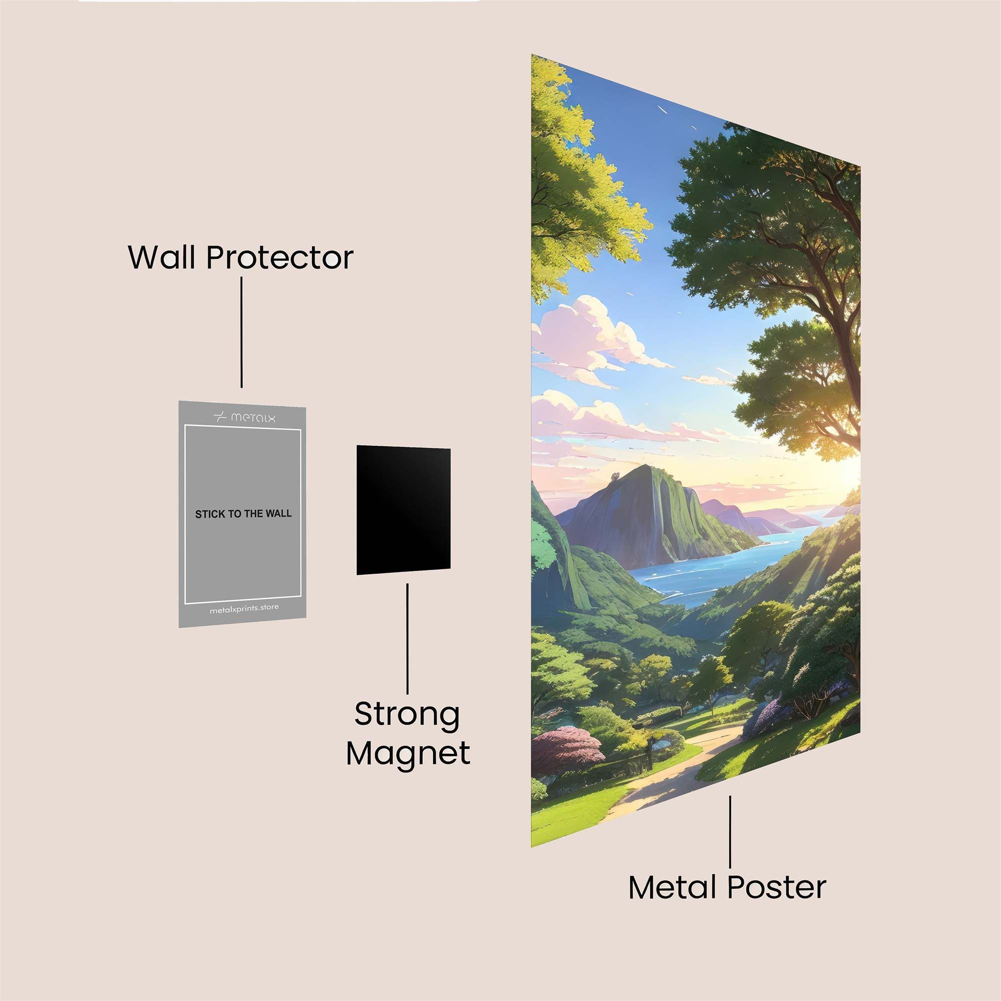 Sunrise Serenity Safe Wall Magnetic / M