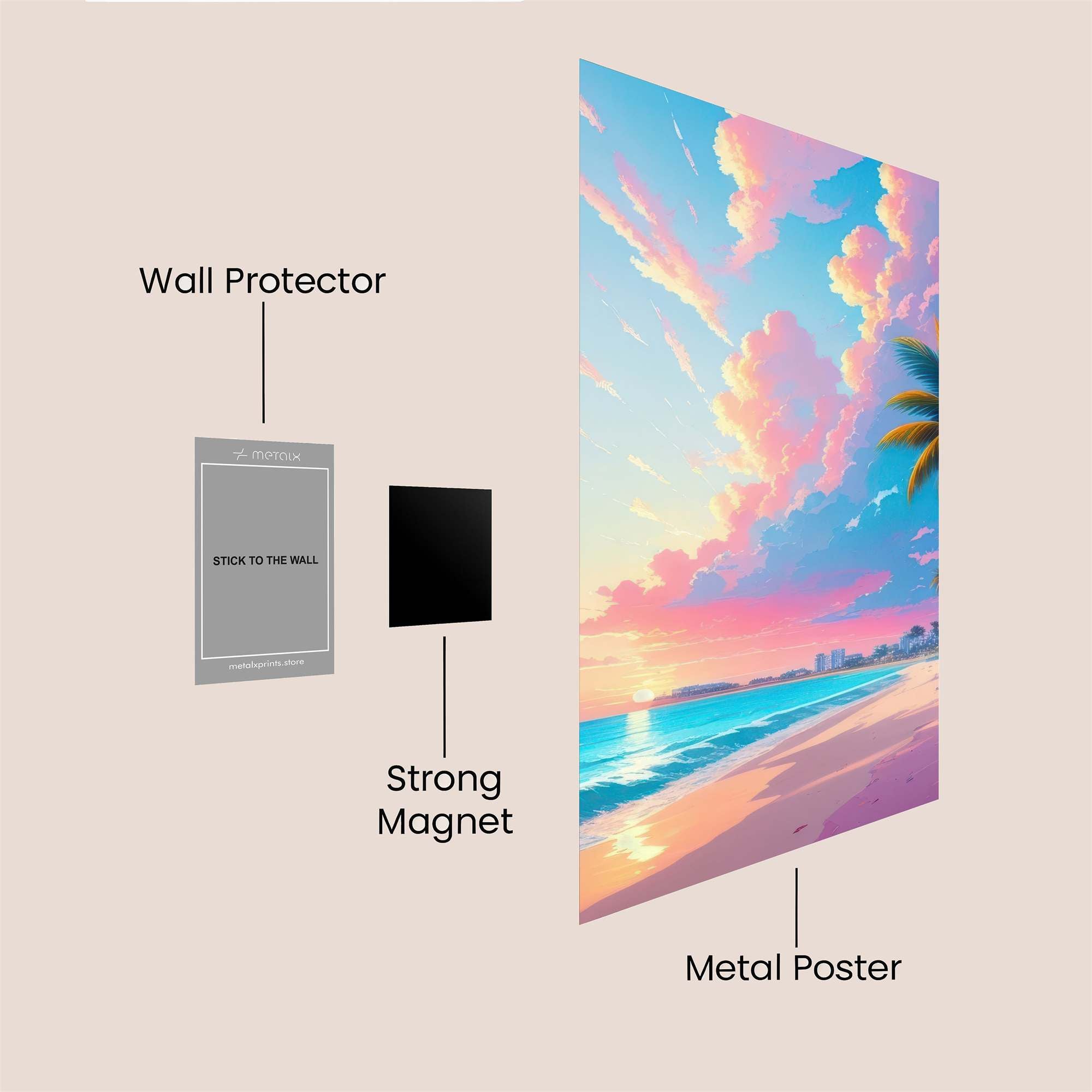 Sunset Serenity Safe Wall Magnetic / M