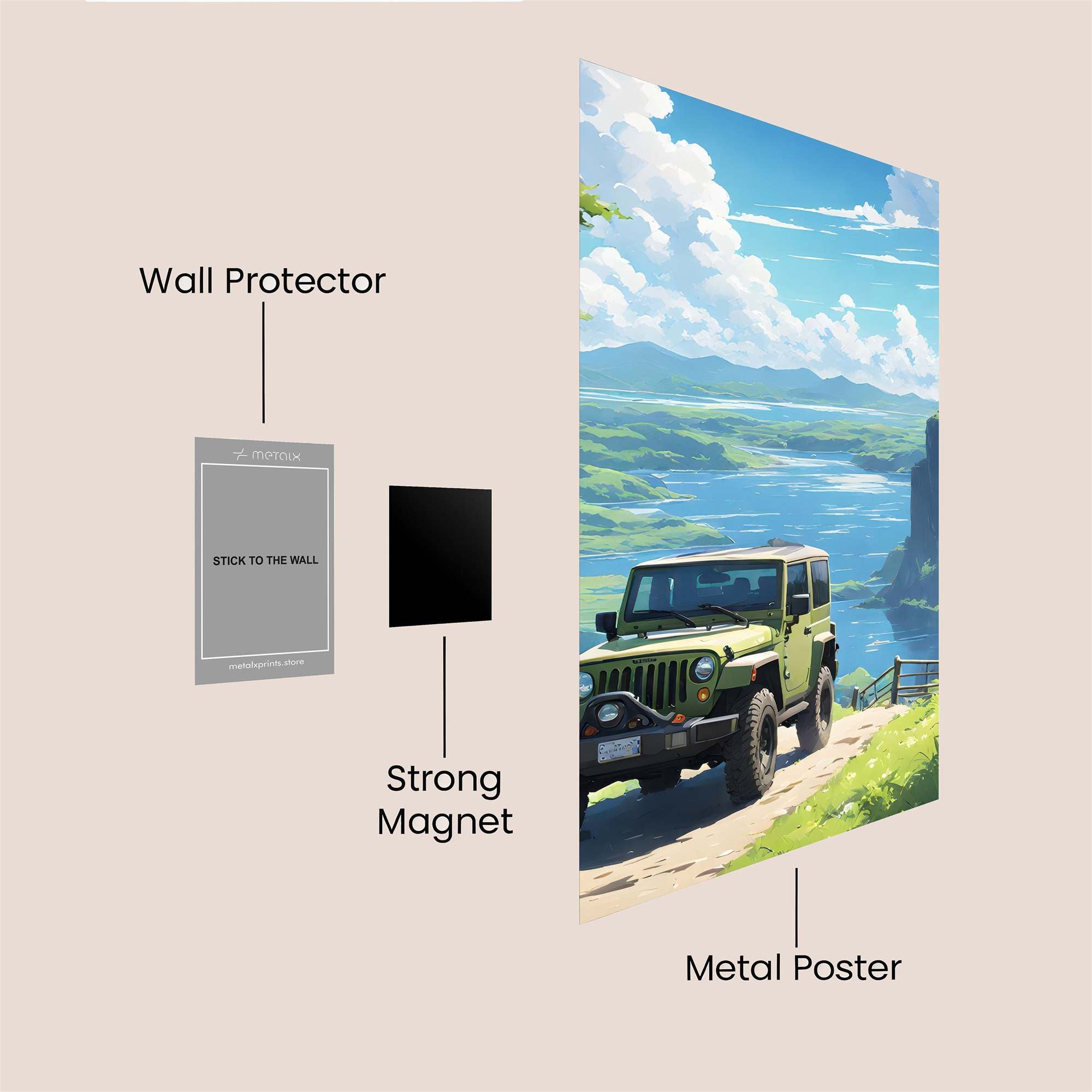 Jeep Serenity Safe Wall Magnetic / M