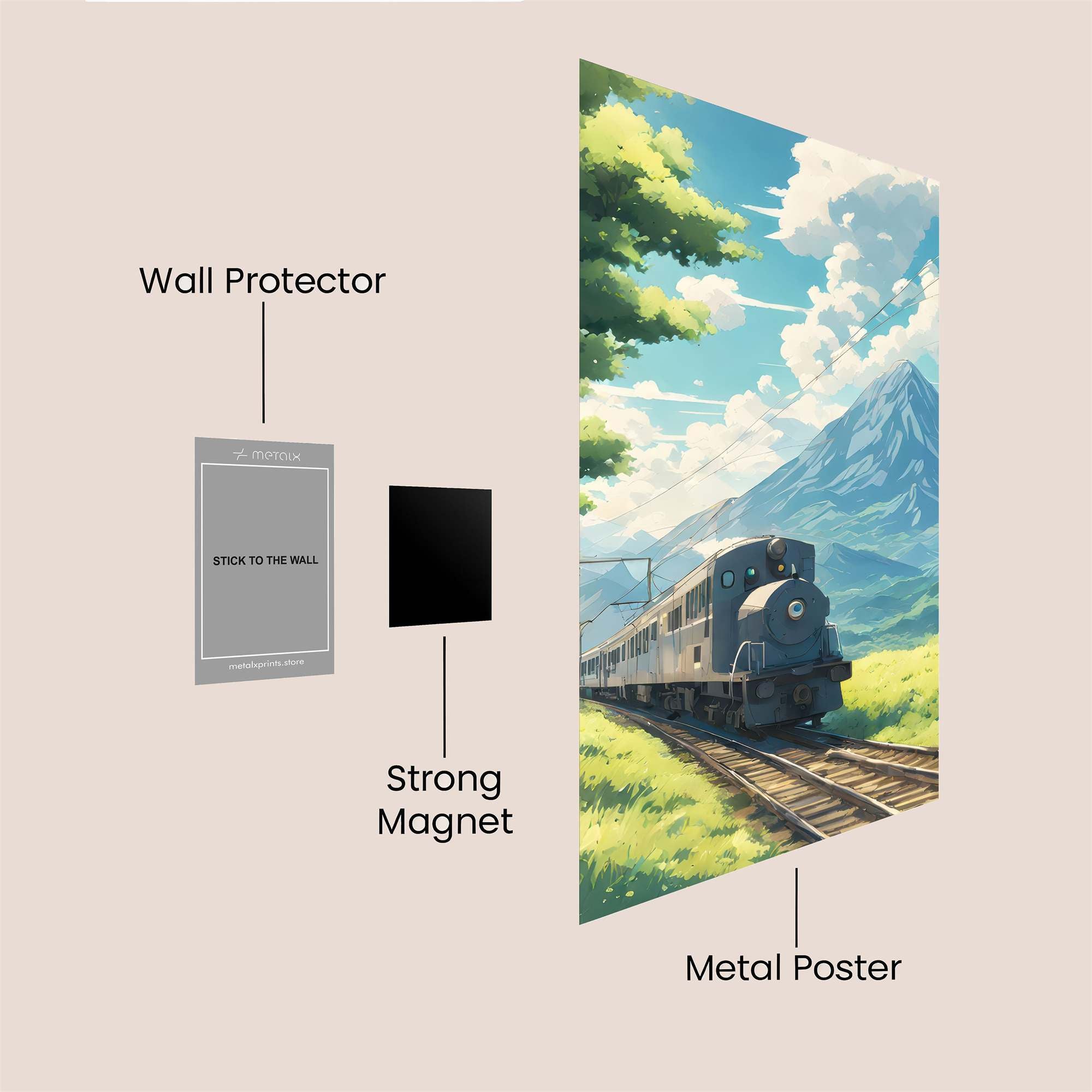 Train Tranquil Safe Wall Magnetic / M