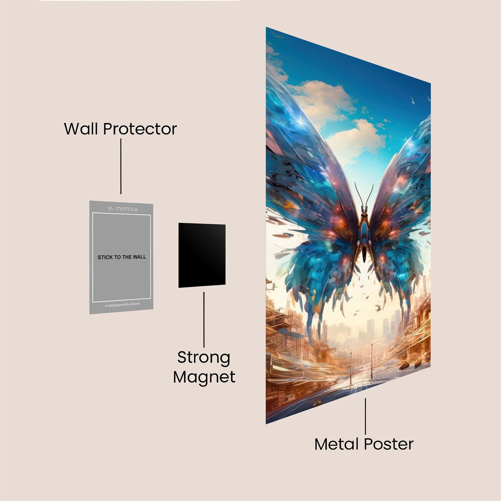 Butterfly Ascension Safe Wall Magnetic / M