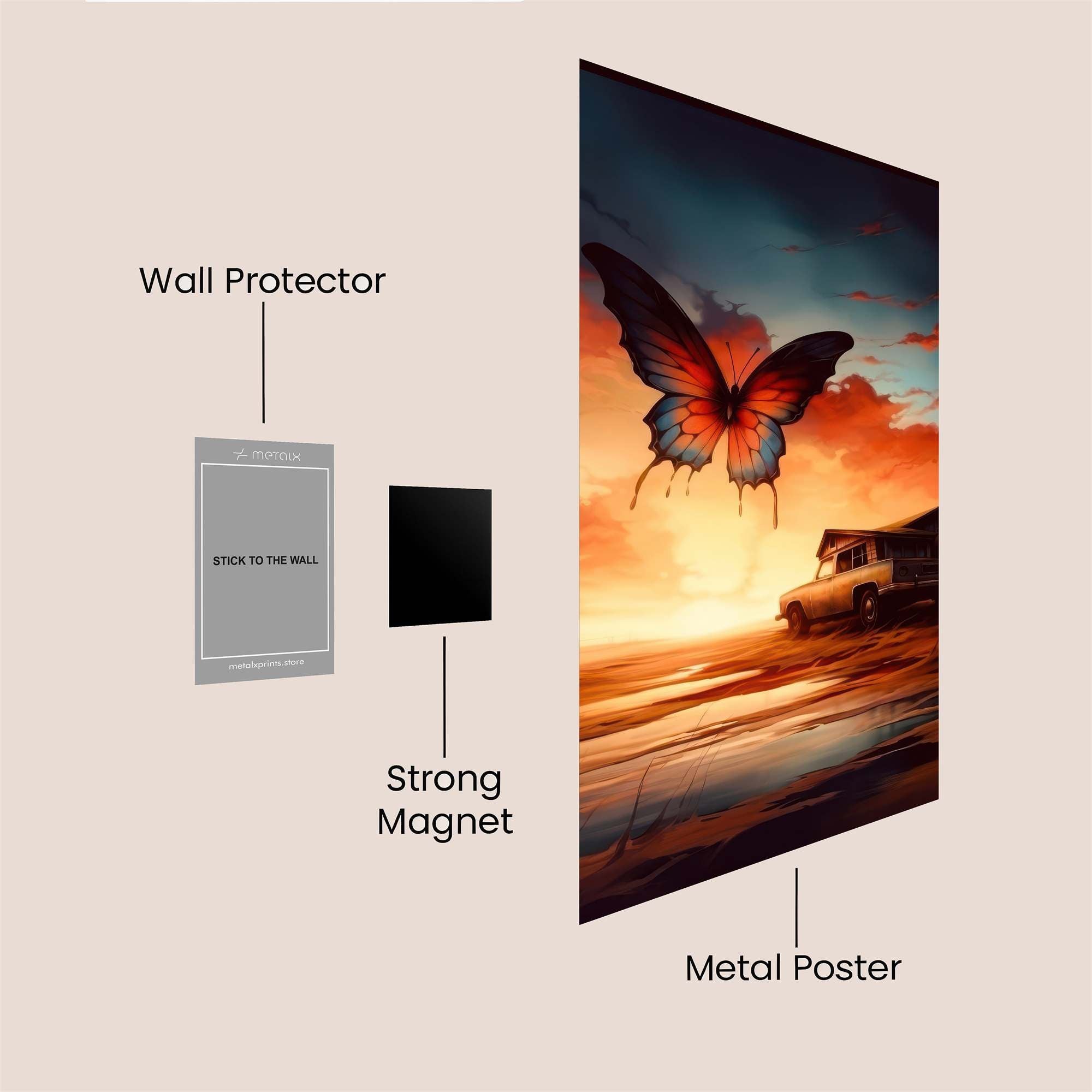 Butterfly Serenity Safe Wall Magnetic / M