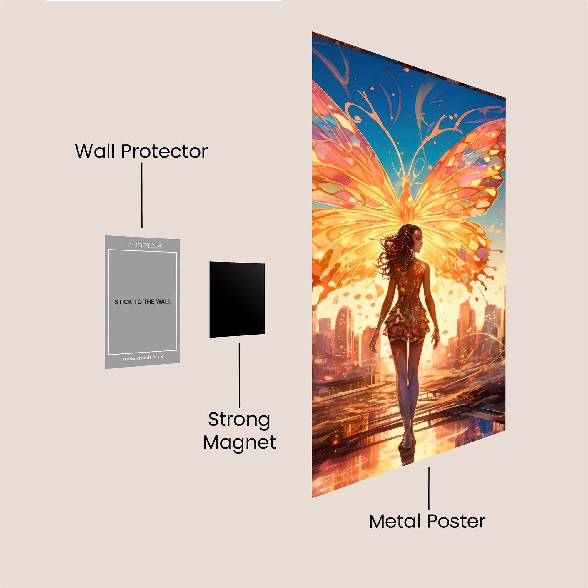 Butterfly Radiance Safe Wall Magnetic / M