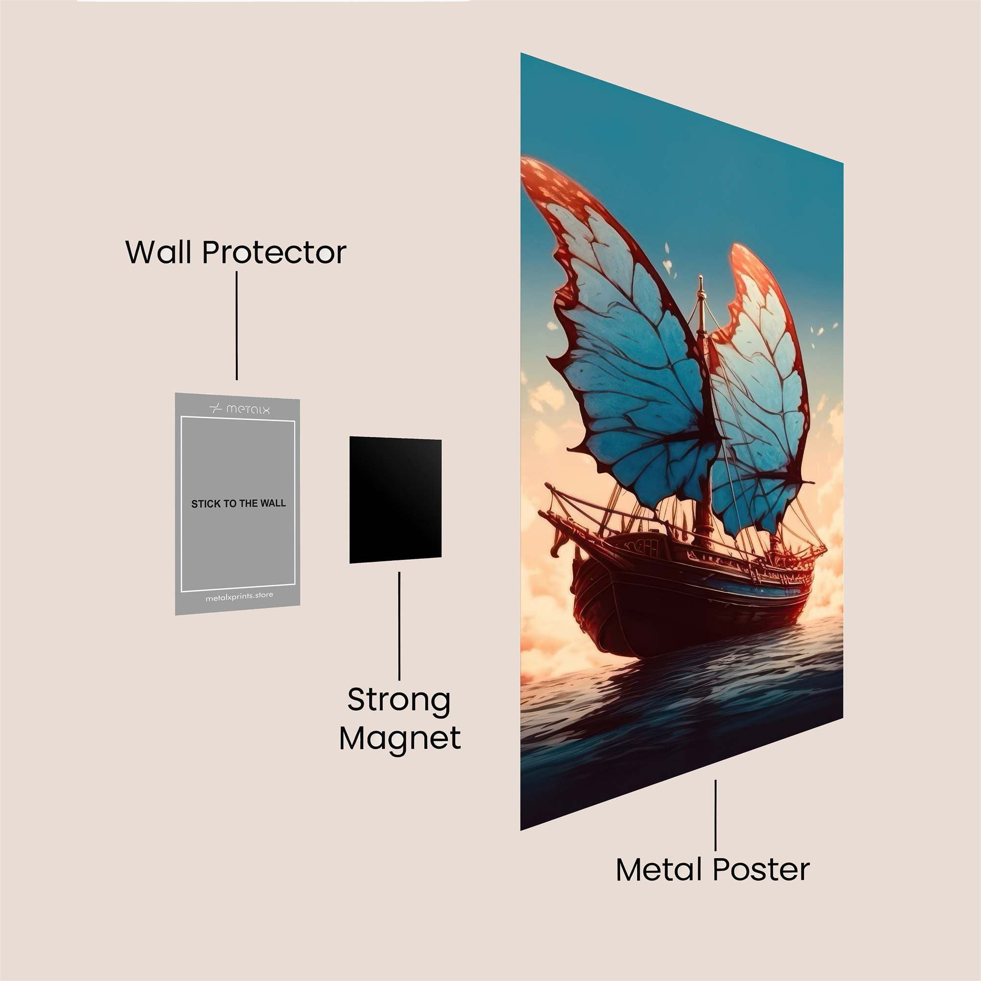 Butterfly Dream Safe Wall Magnetic / M