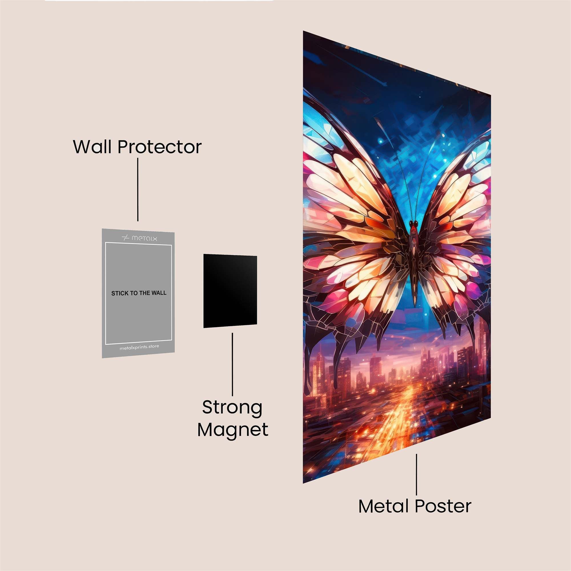 Butterfly Radiance Safe Wall Magnetic / M