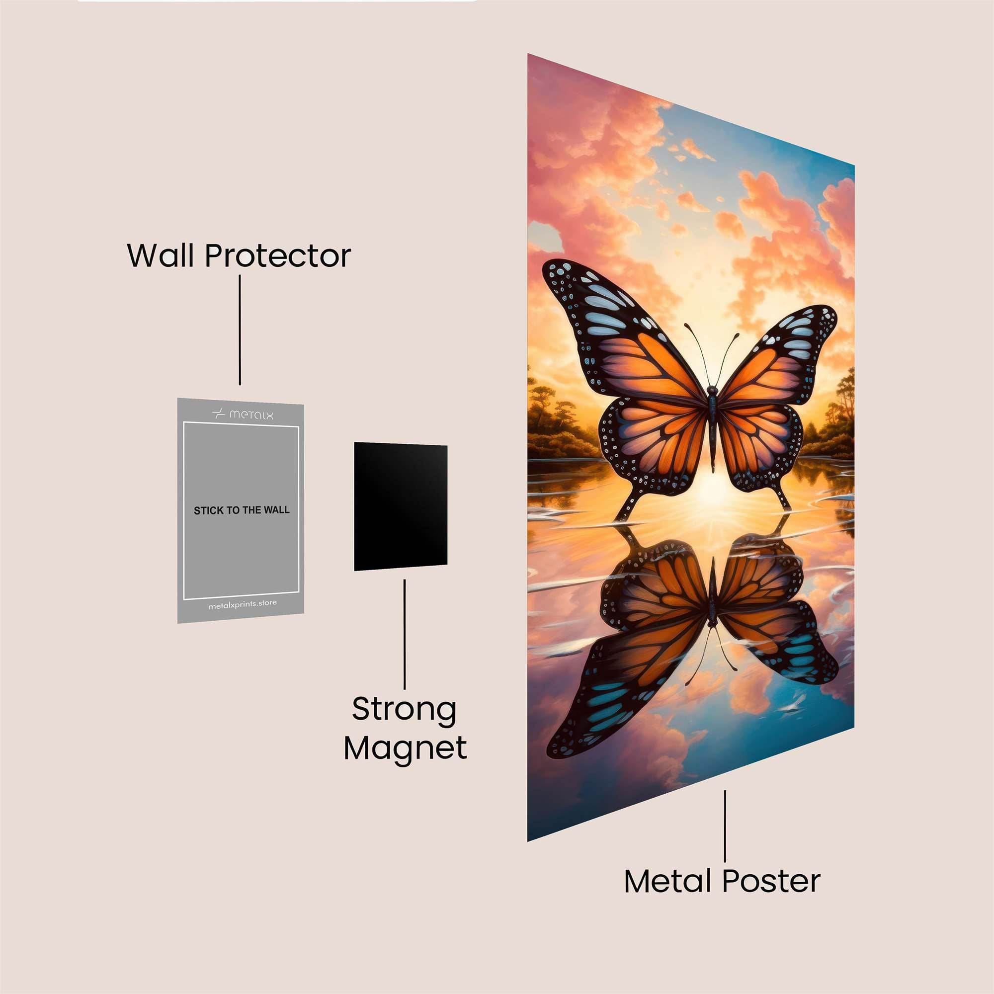 Butterfly Serenity Safe Wall Magnetic / M