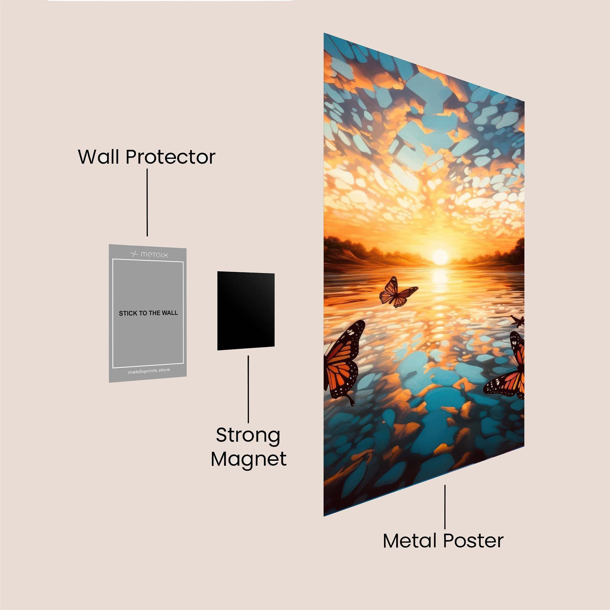 Butterfly Serenity Safe Wall Magnetic / M