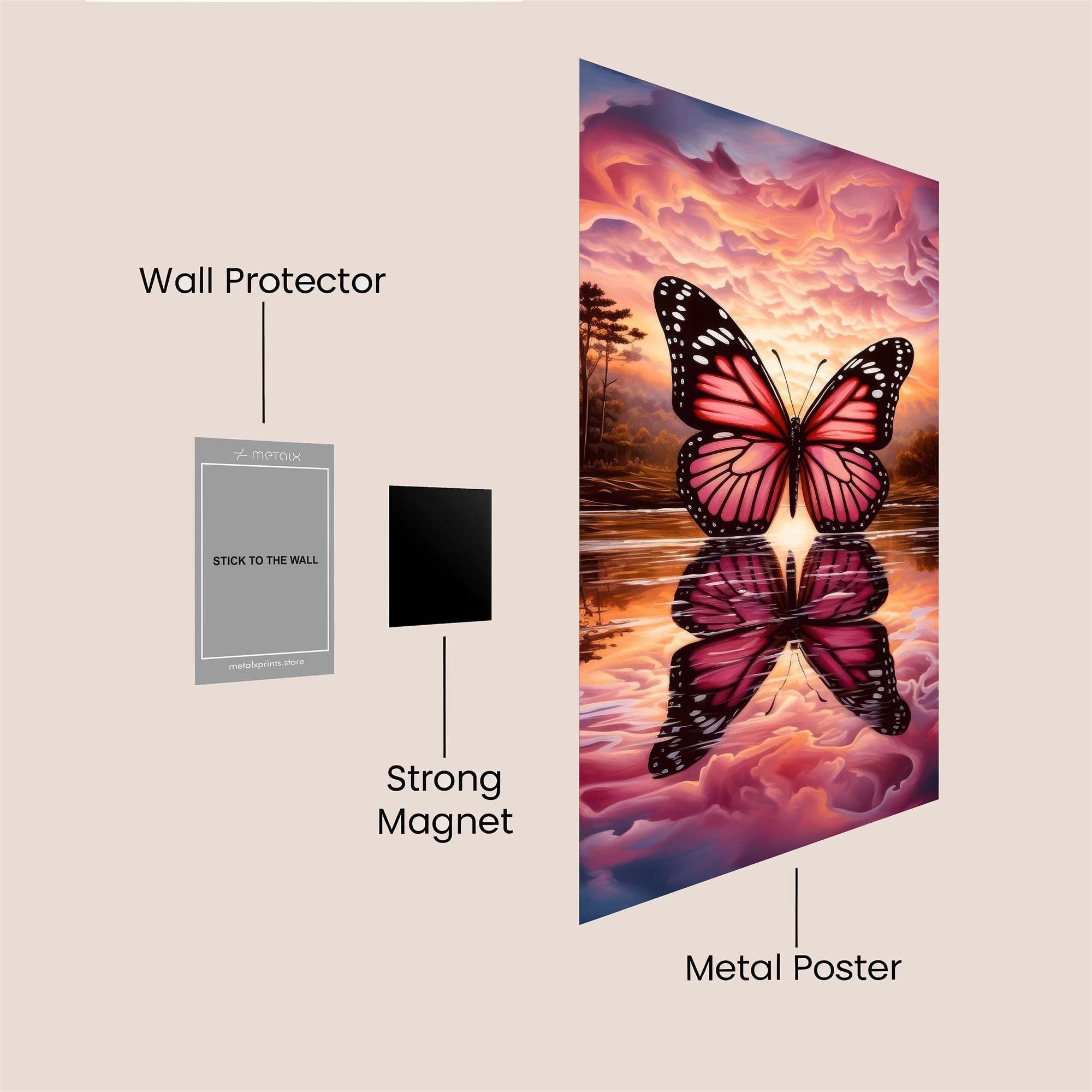 Butterfly Serenity Safe Wall Magnetic / M