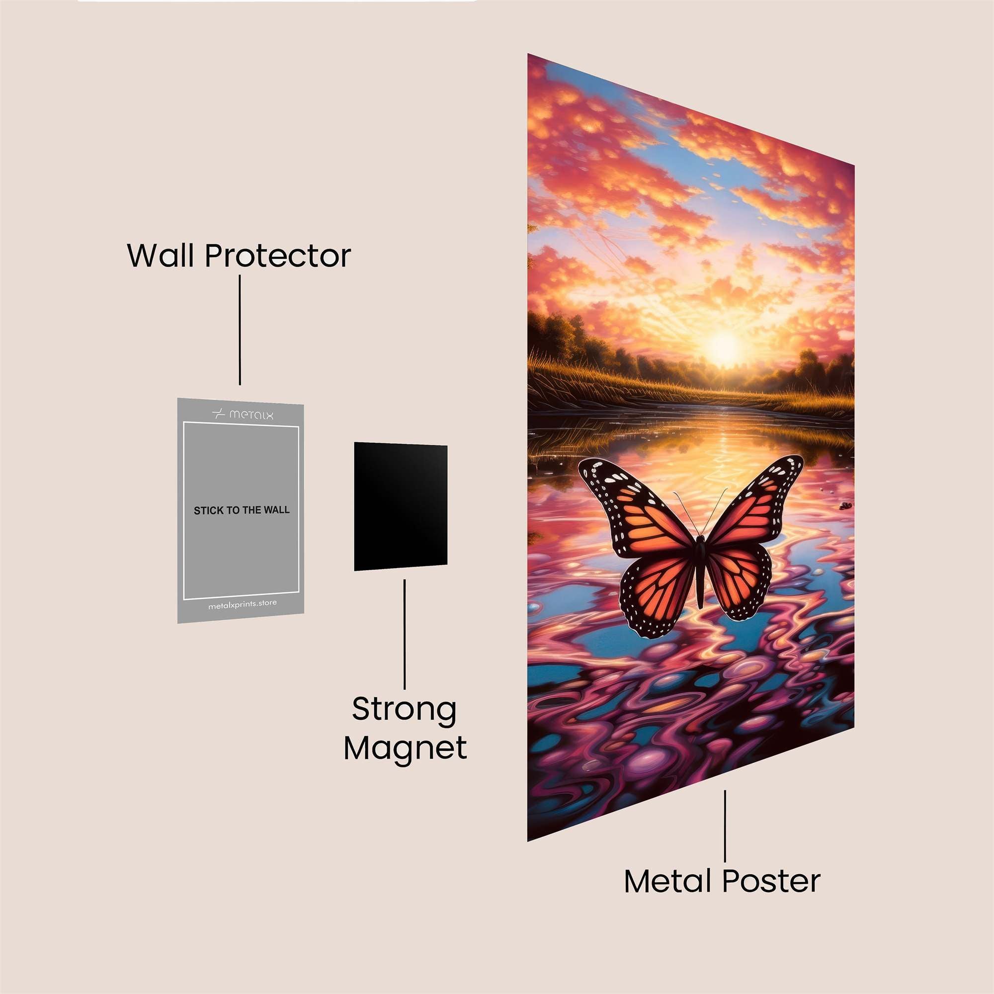 Butterfly Bliss Safe Wall Magnetic / M