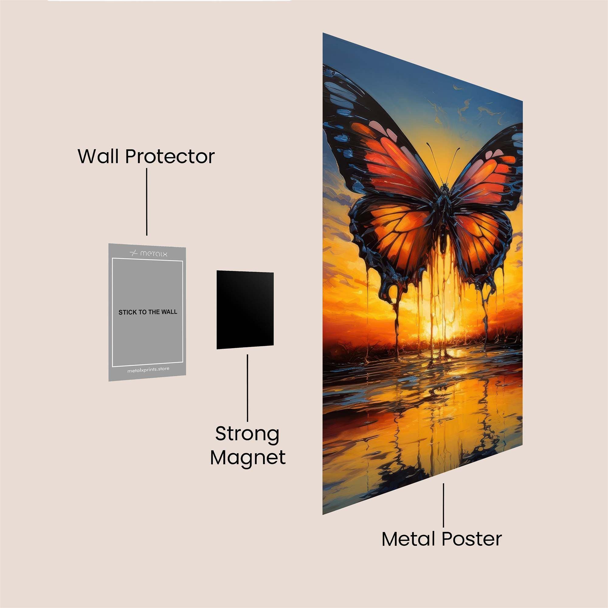 Butterfly Meltdown Safe Wall Magnetic / M