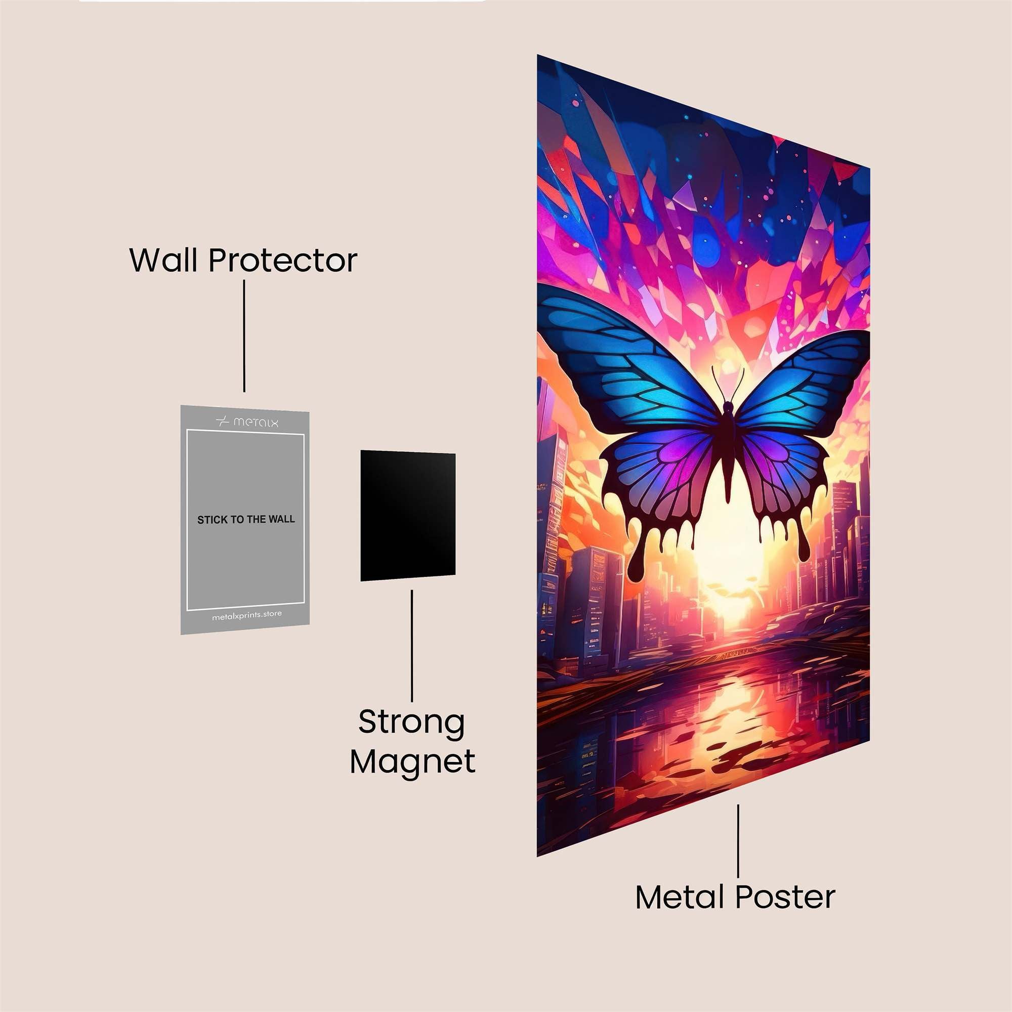 Butterfly Dreamscape Safe Wall Magnetic / M