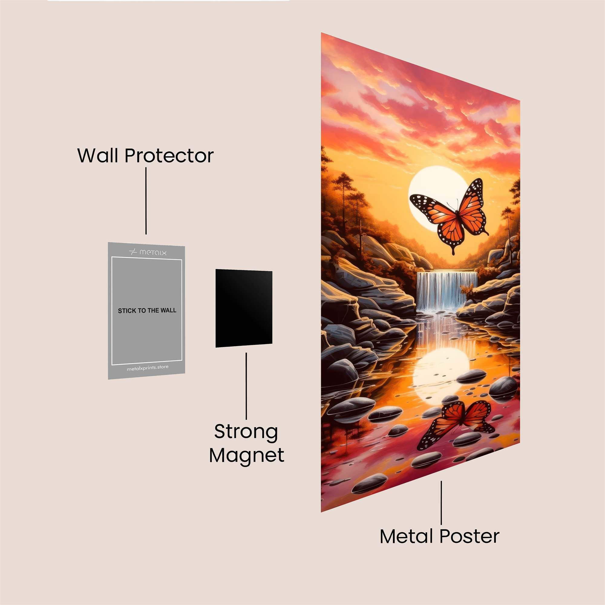 Butterfly Serenity Safe Wall Magnetic / M