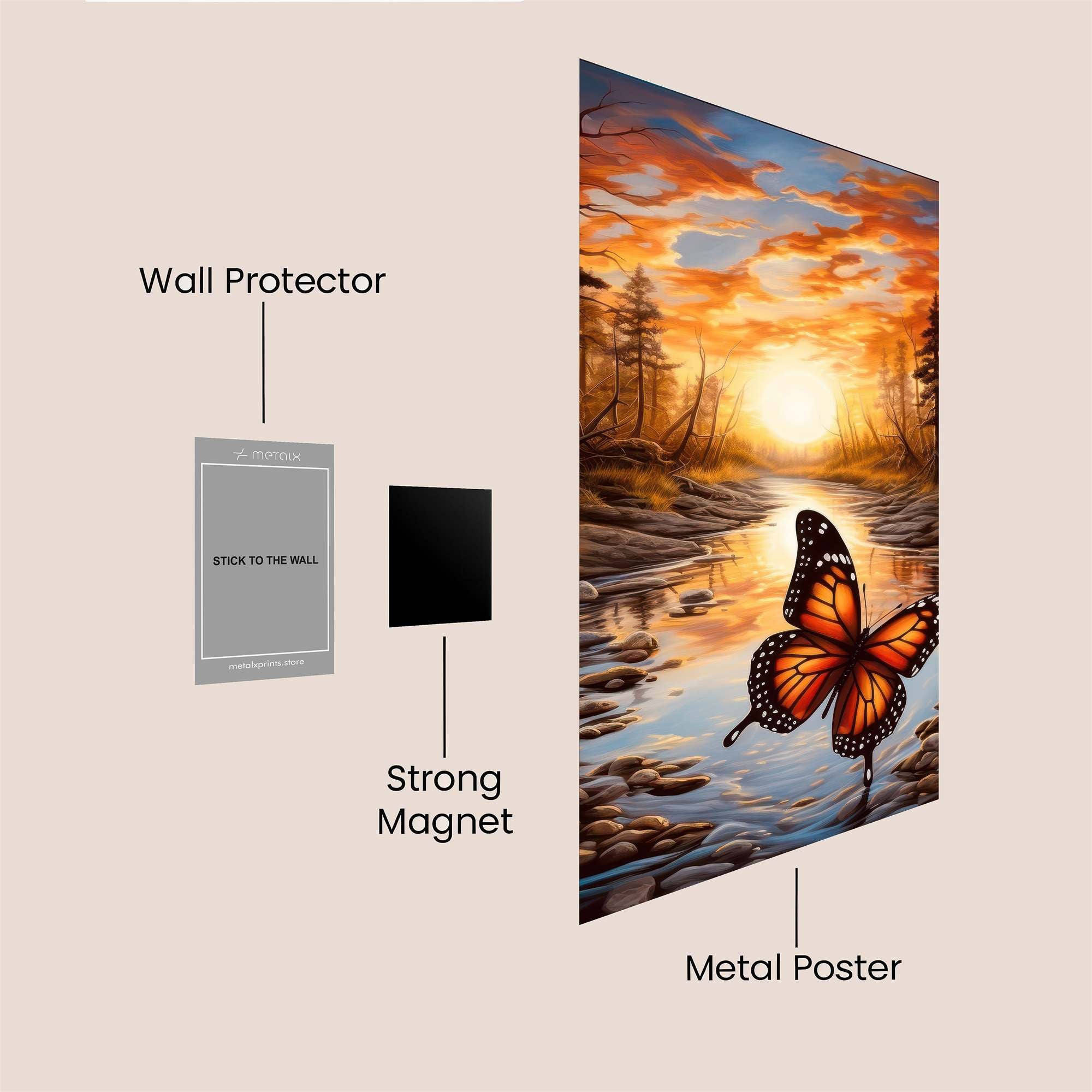 Butterfly Serenity Safe Wall Magnetic / M