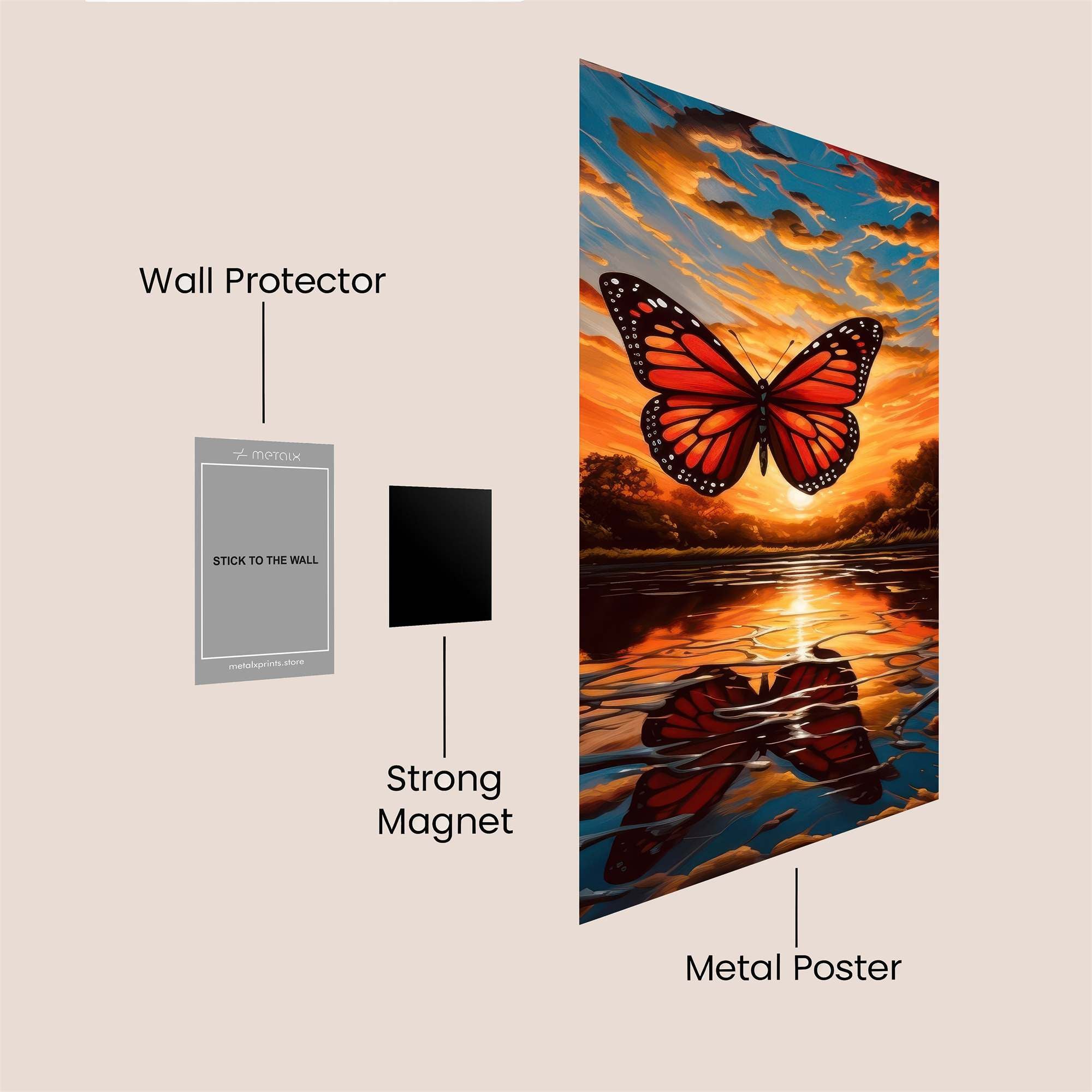 Sunset Serenity Safe Wall Magnetic / M