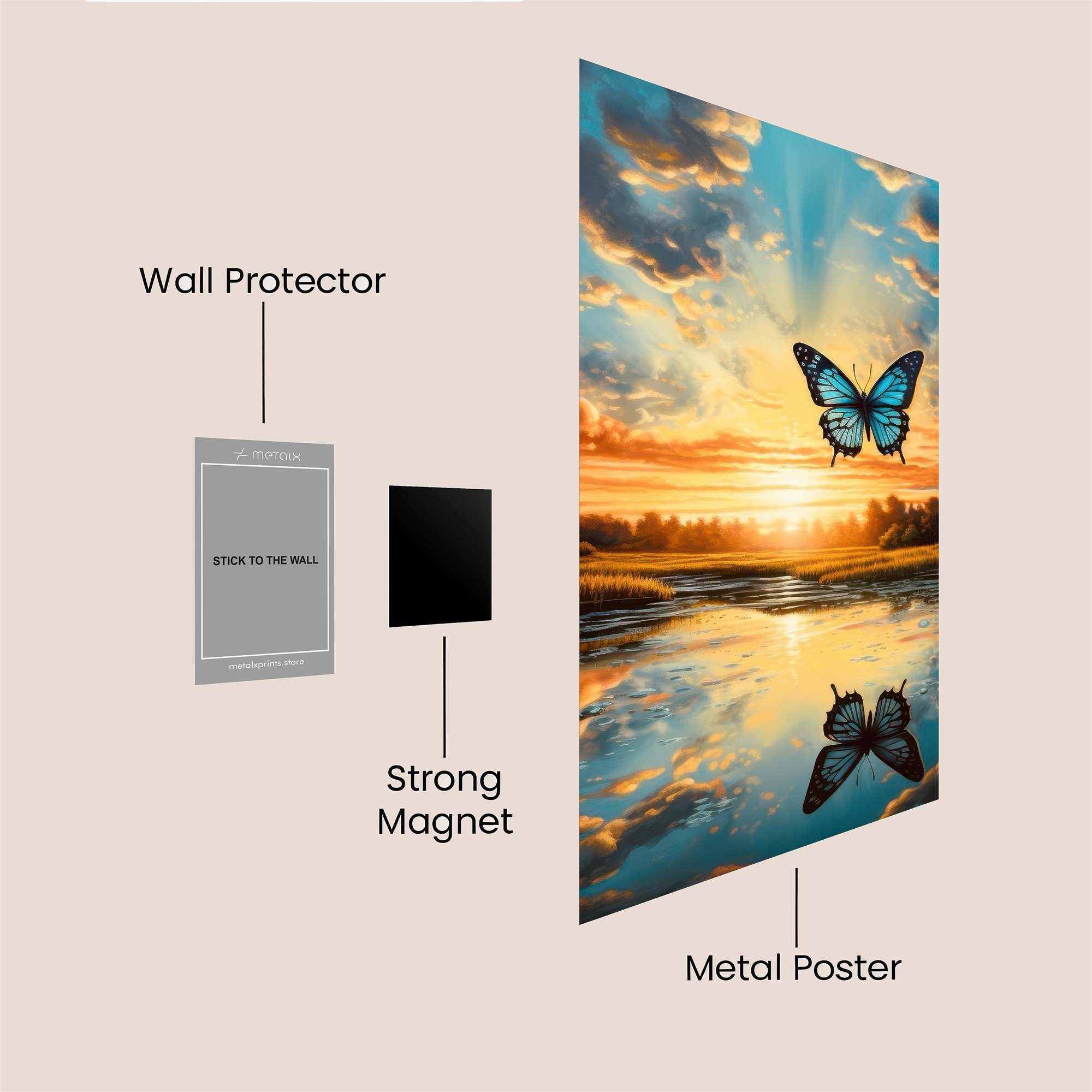 Butterfly Serenity Safe Wall Magnetic / M