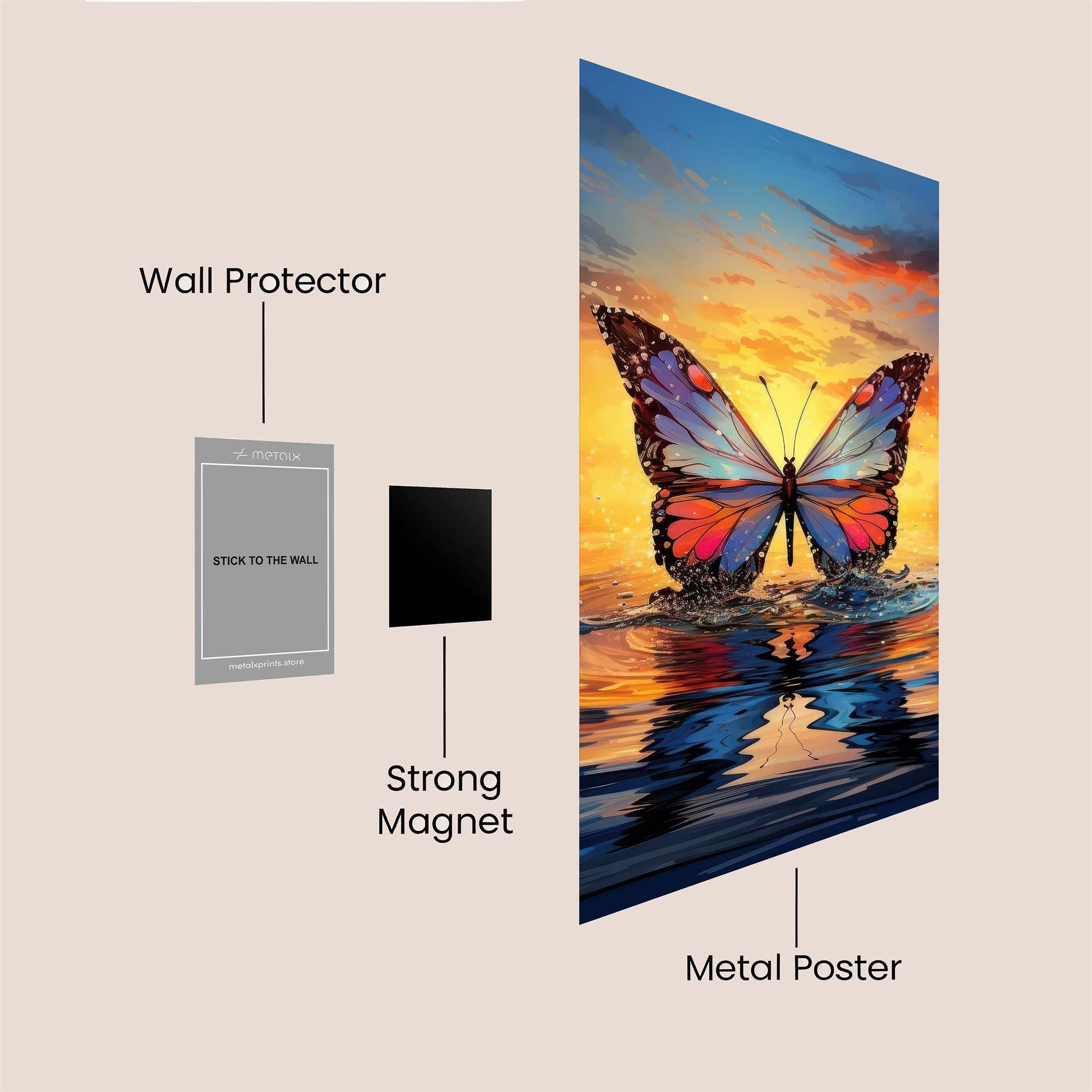 Butterfly Serenity Safe Wall Magnetic / M