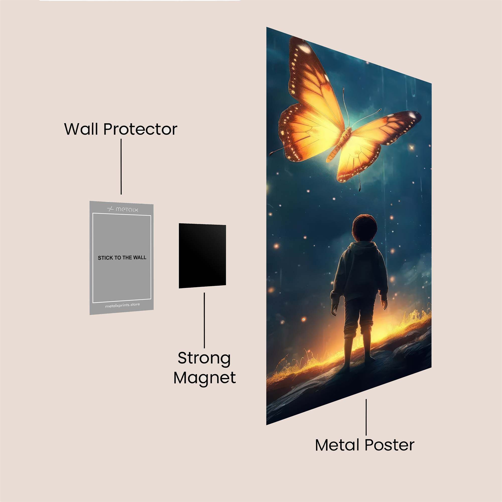 Butterfly Dream Safe Wall Magnetic / M