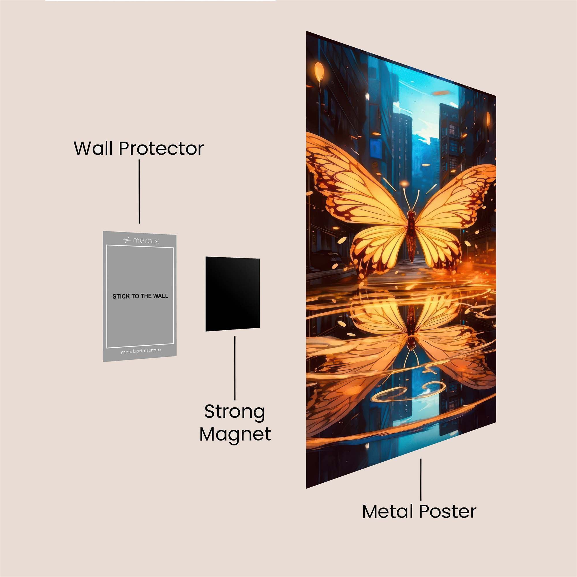 Butterfly Bliss Safe Wall Magnetic / M