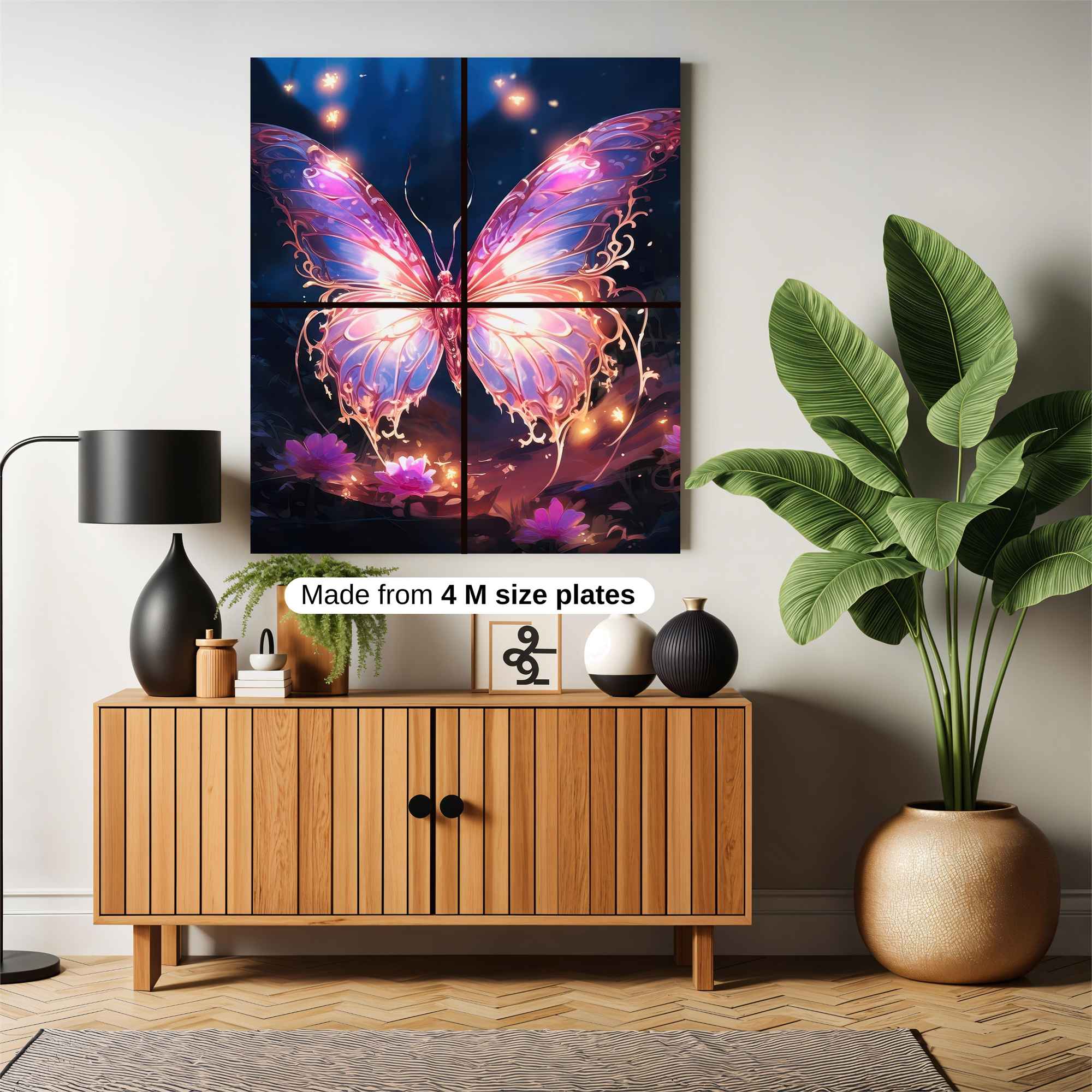 Luminous Butterfly Safe Wall Magnetic / M