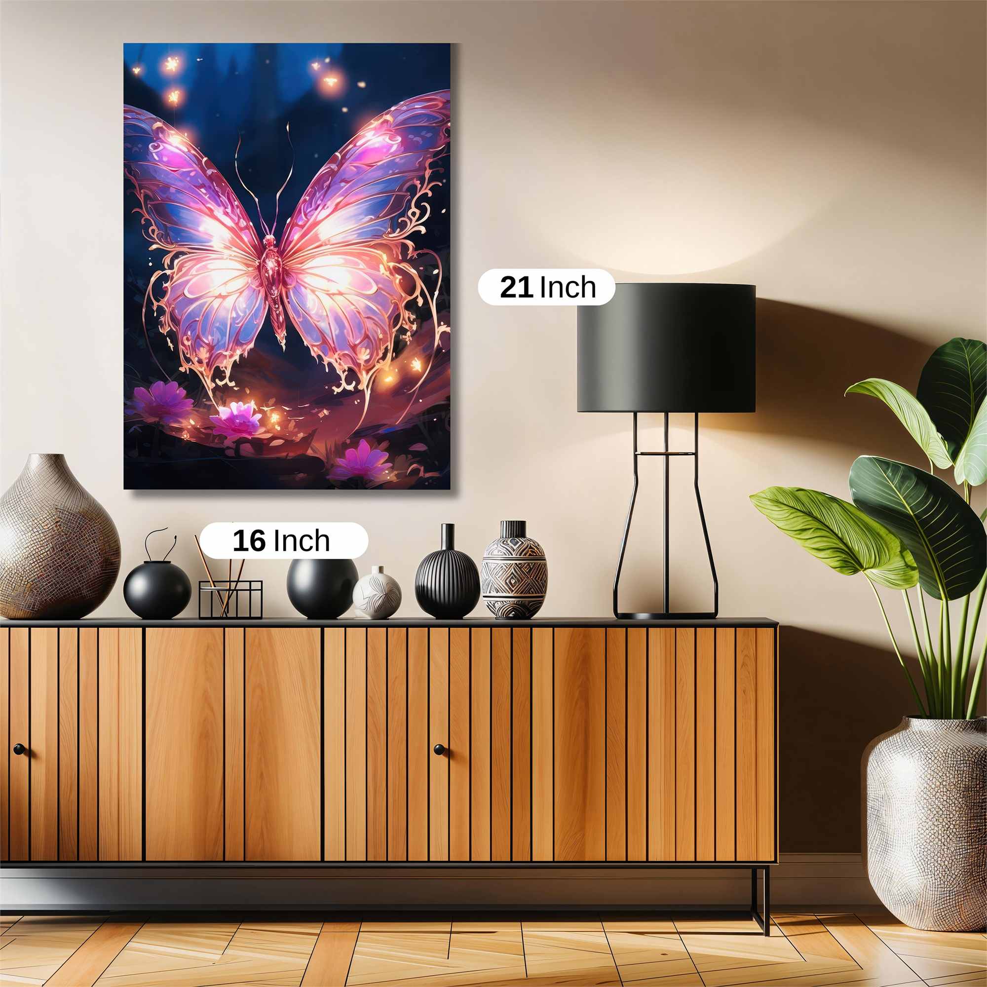 Luminous Butterfly Safe Wall Magnetic / M