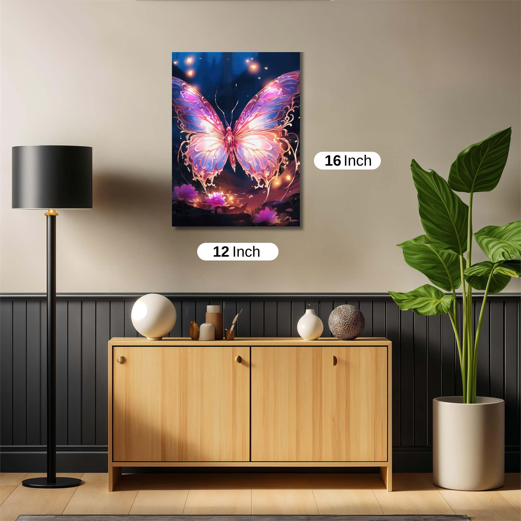 Luminous Butterfly Safe Wall Magnetic / M