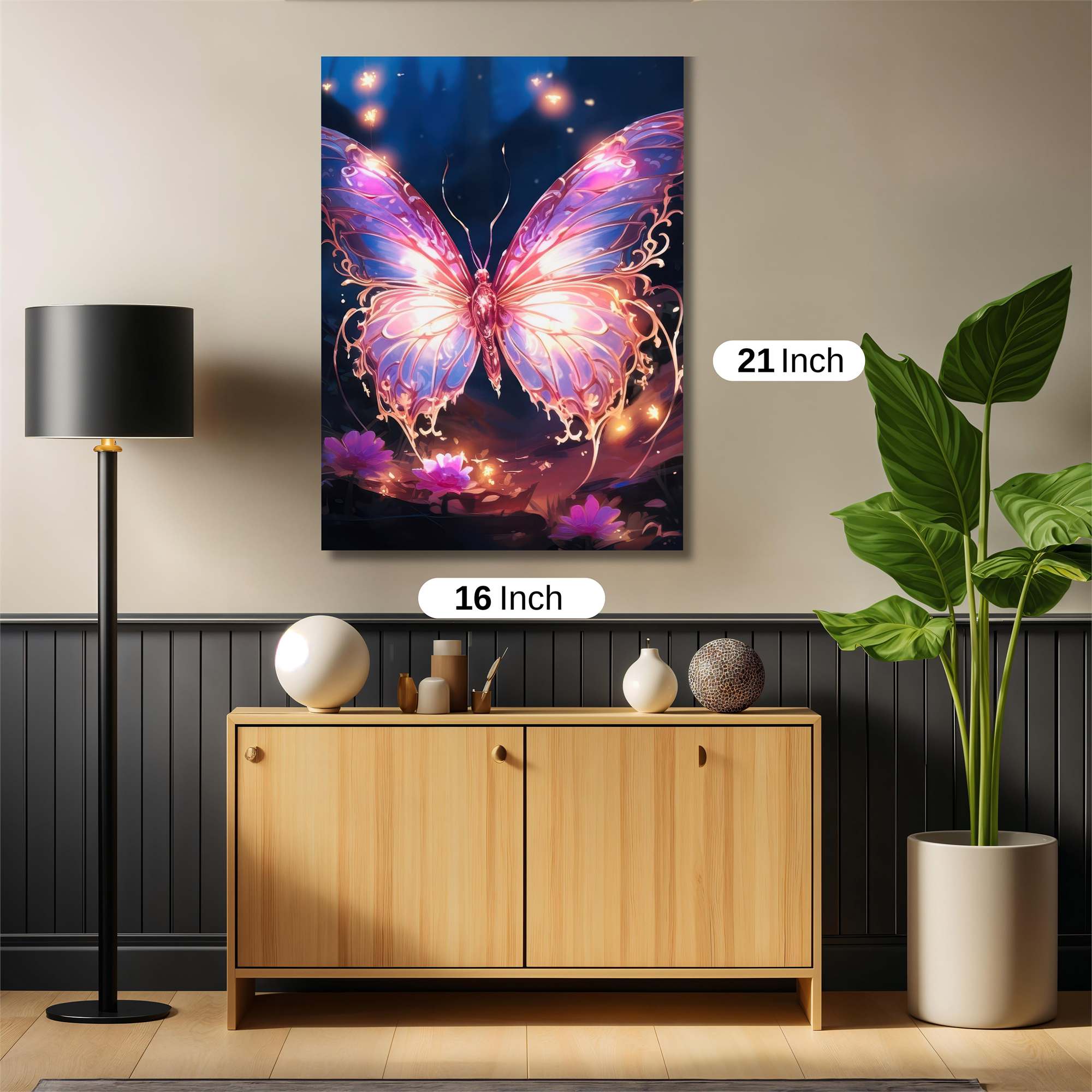 Luminous Butterfly Safe Wall Magnetic / M