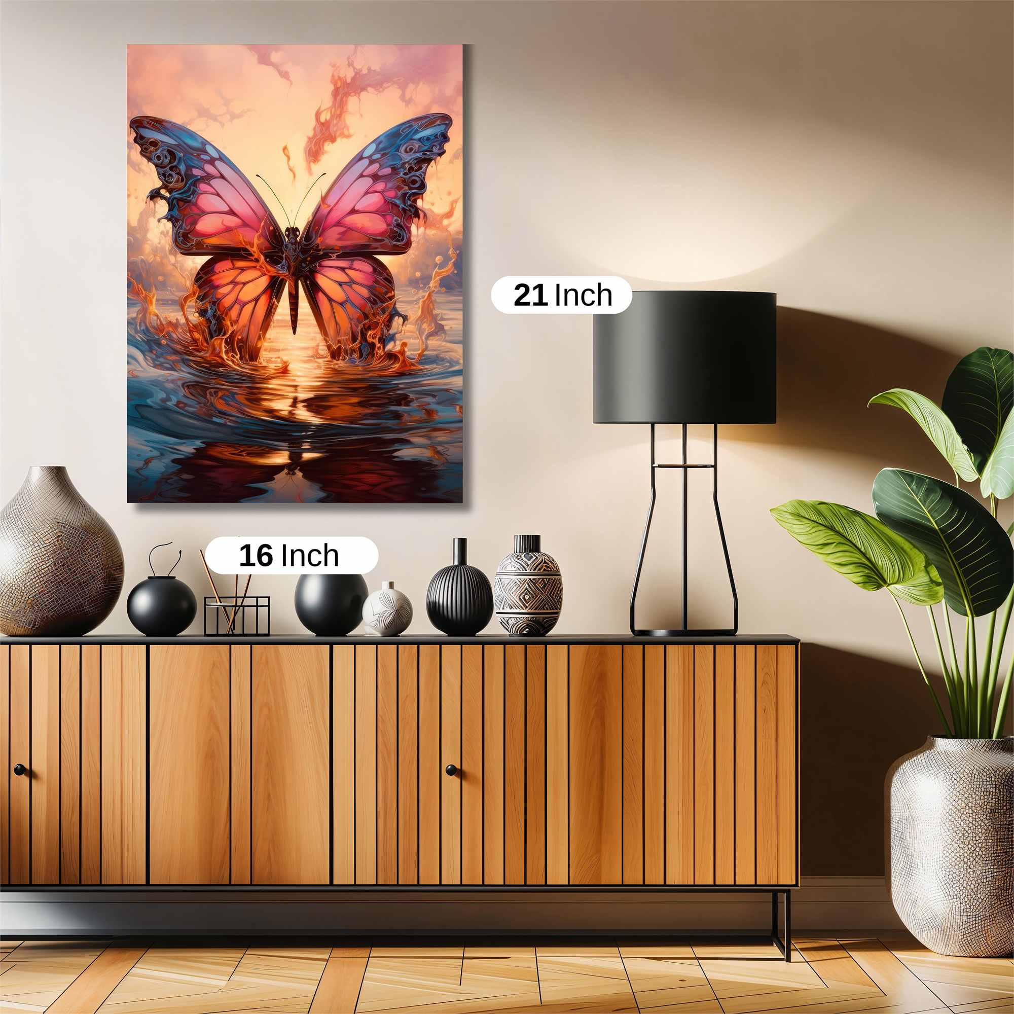 Butterfly Blaze Safe Wall Magnetic / M