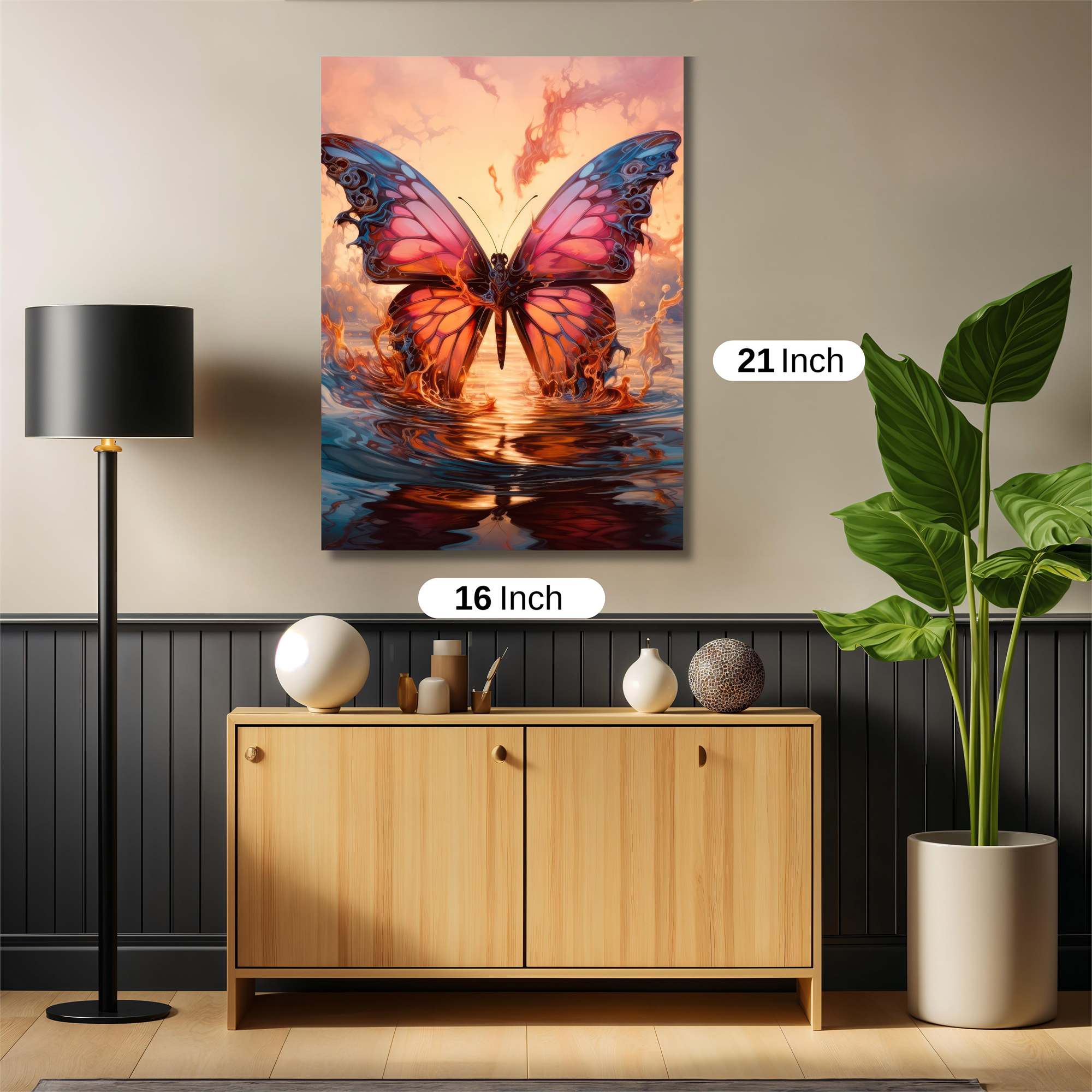 Butterfly Blaze Safe Wall Magnetic / M